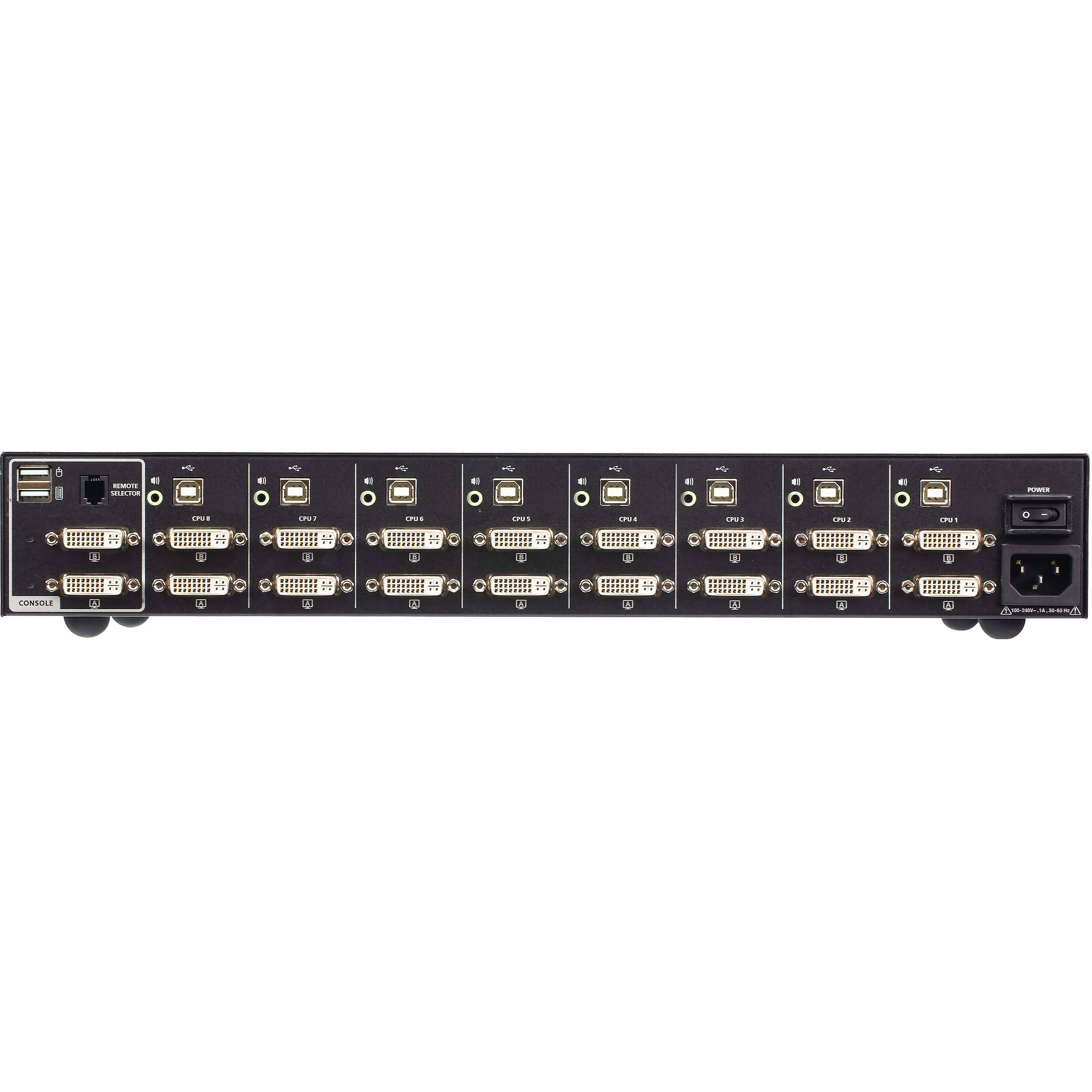 ATEN 8-port USB DVI dual display secure KVM for controlled multi-system access — view 2