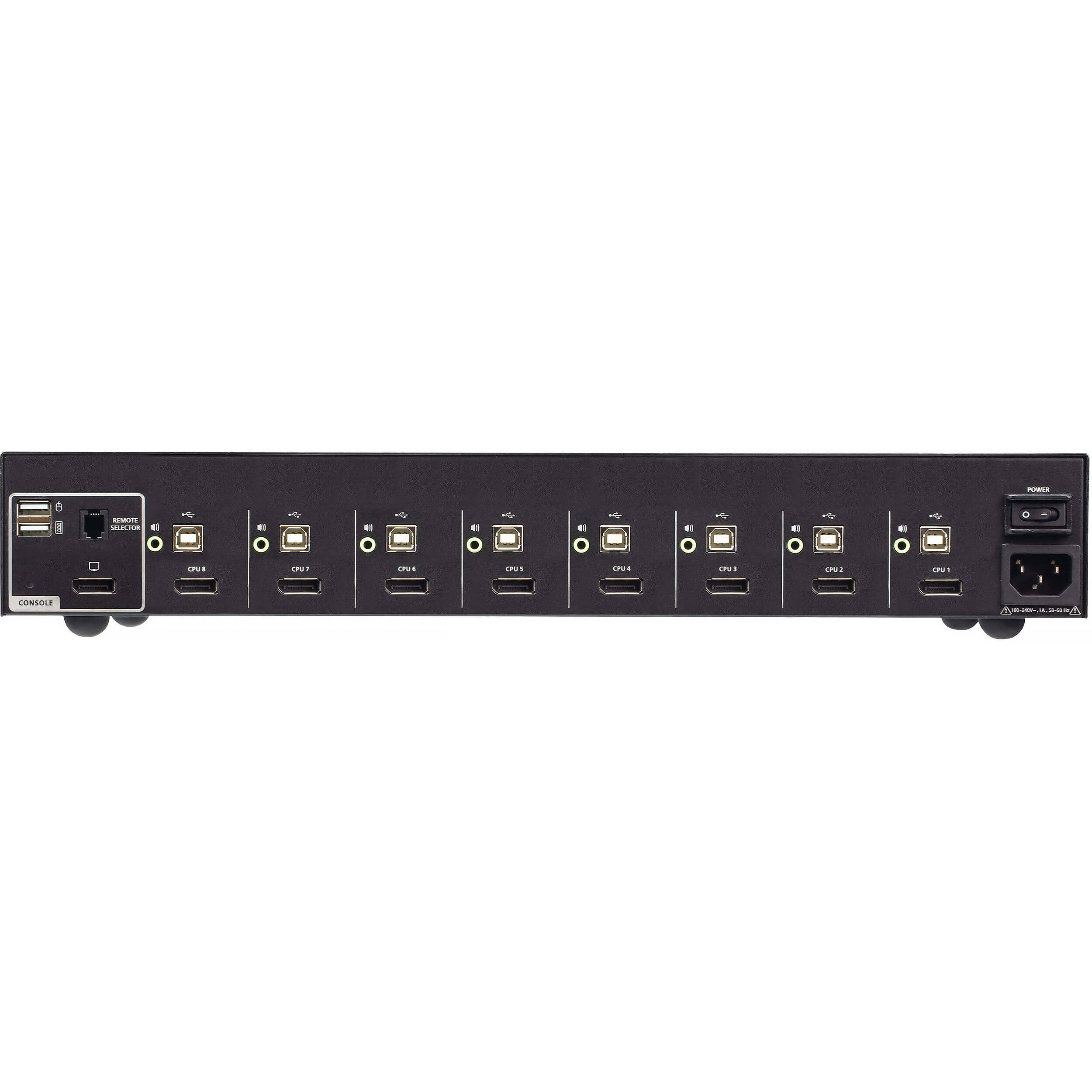 ATEN CS1188DP4 8-port secure USB DisplayPort KVM switch for single-display enterprise console control — view 2