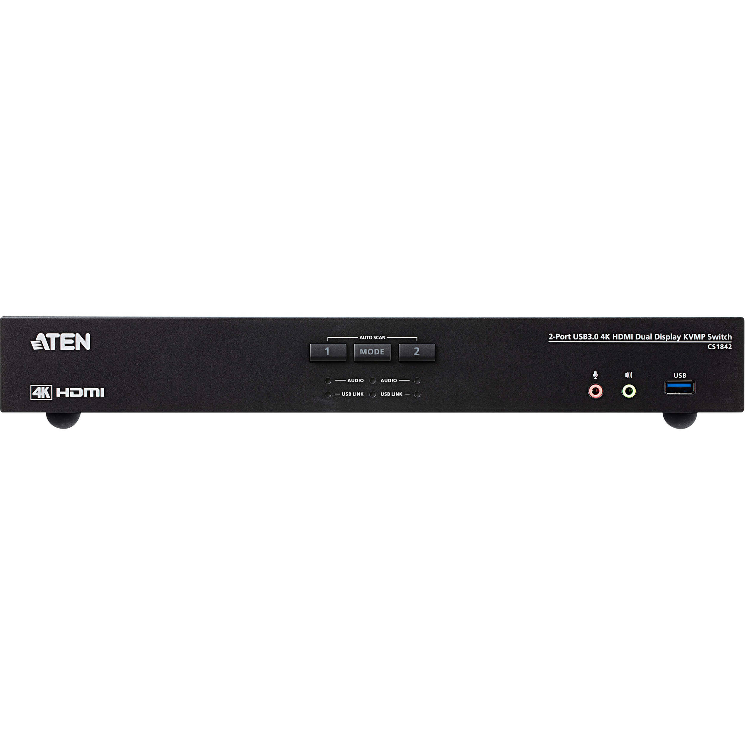 ATEN CS1842 2-port USB 3.0 4K HDMI dual-display KVMP switch for two computers — view 2