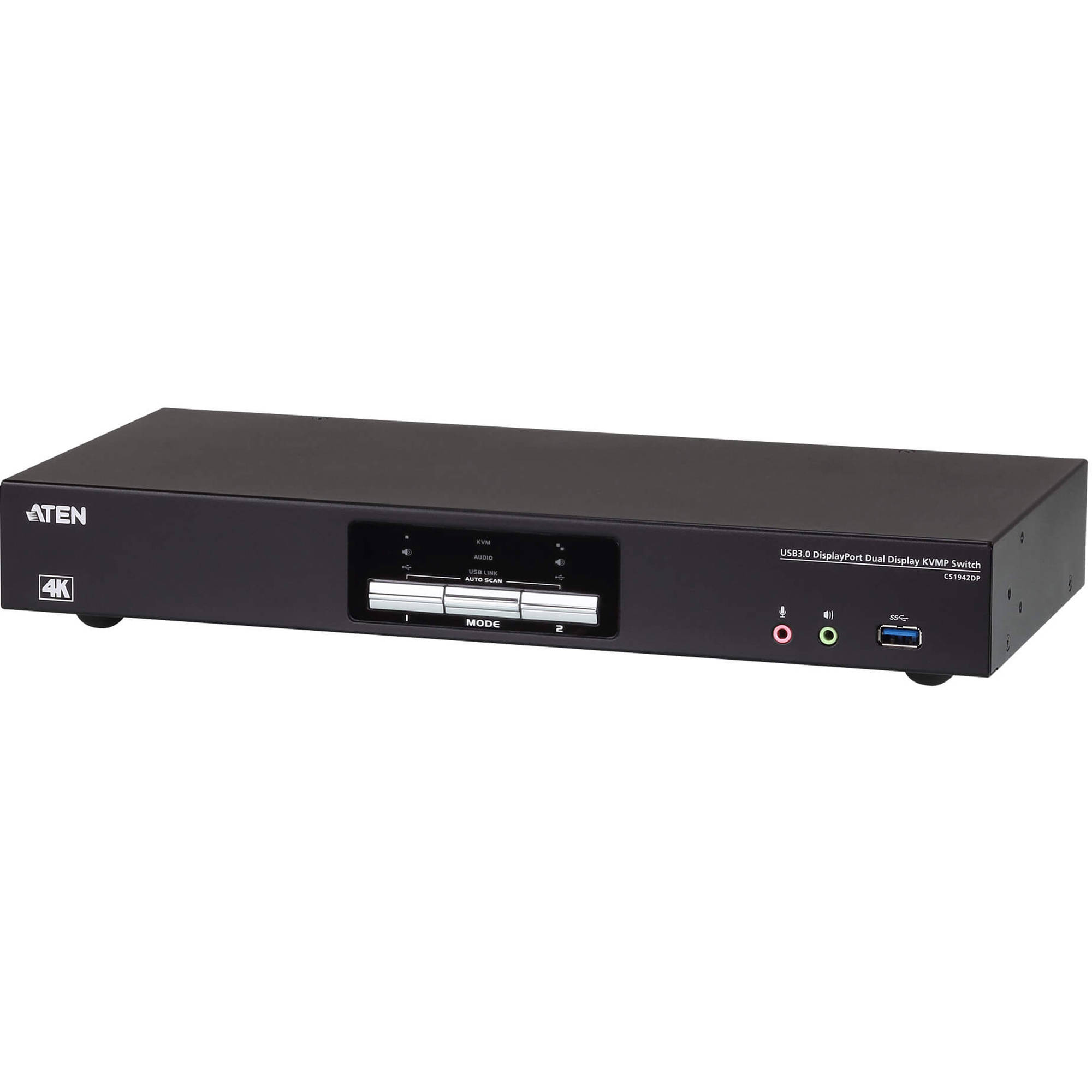 ATEN CS1942DP 2-port USB 3.0 4K dual display DisplayPort KVMP switch desktop unit — view 4