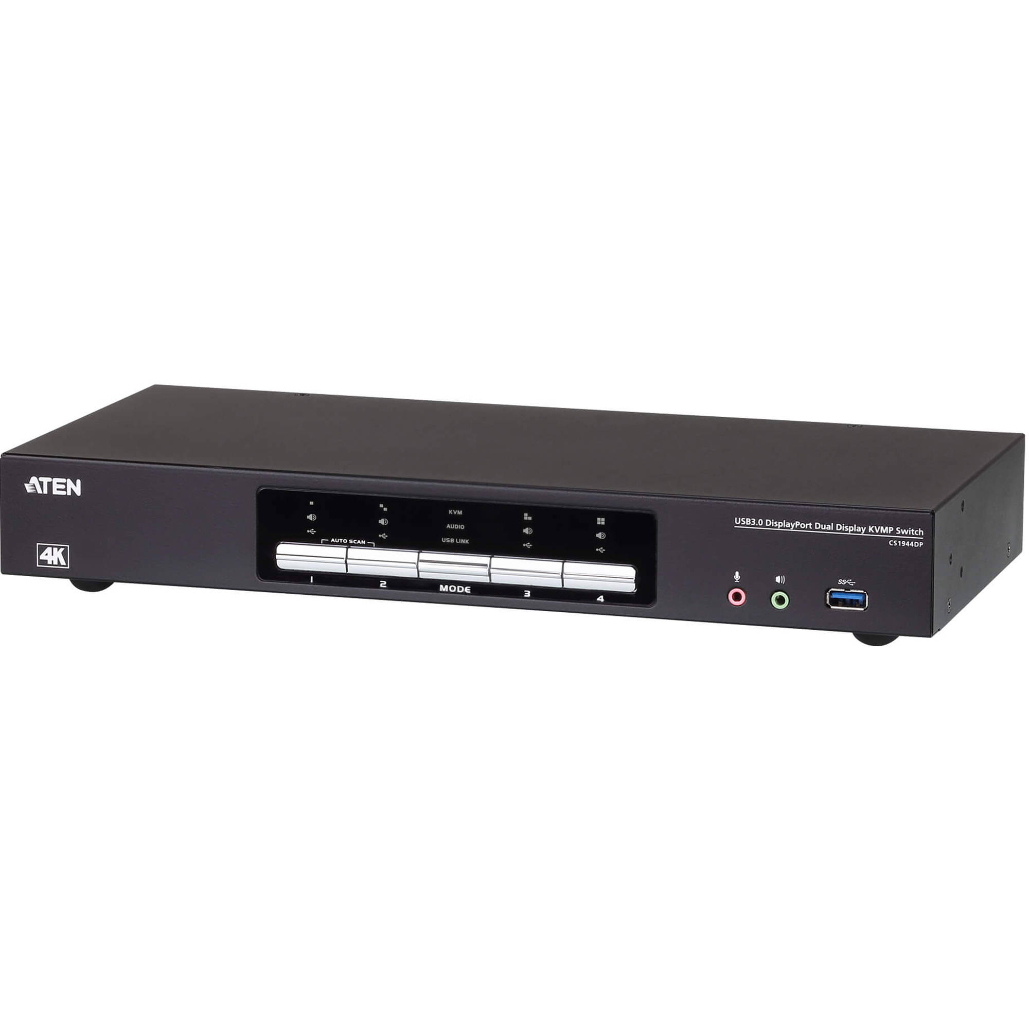 ATEN CS1944DP 4-port USB 3.0 4K dual-view DisplayPort KVMP switch desktop unit — view 4