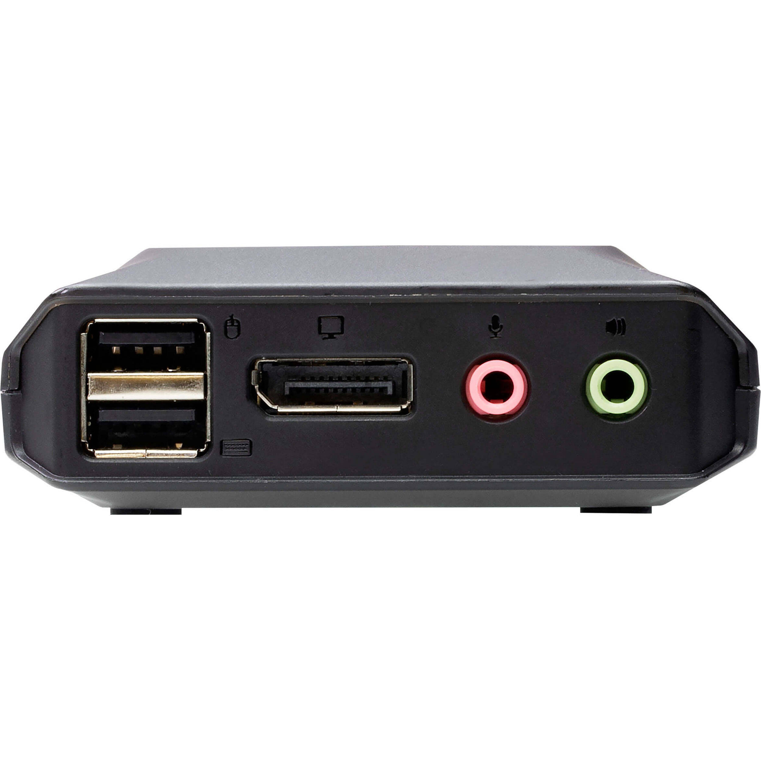 ATEN 2-port USB-C DisplayPort hybrid cable KVM, rack-mountable compact switch — view 2