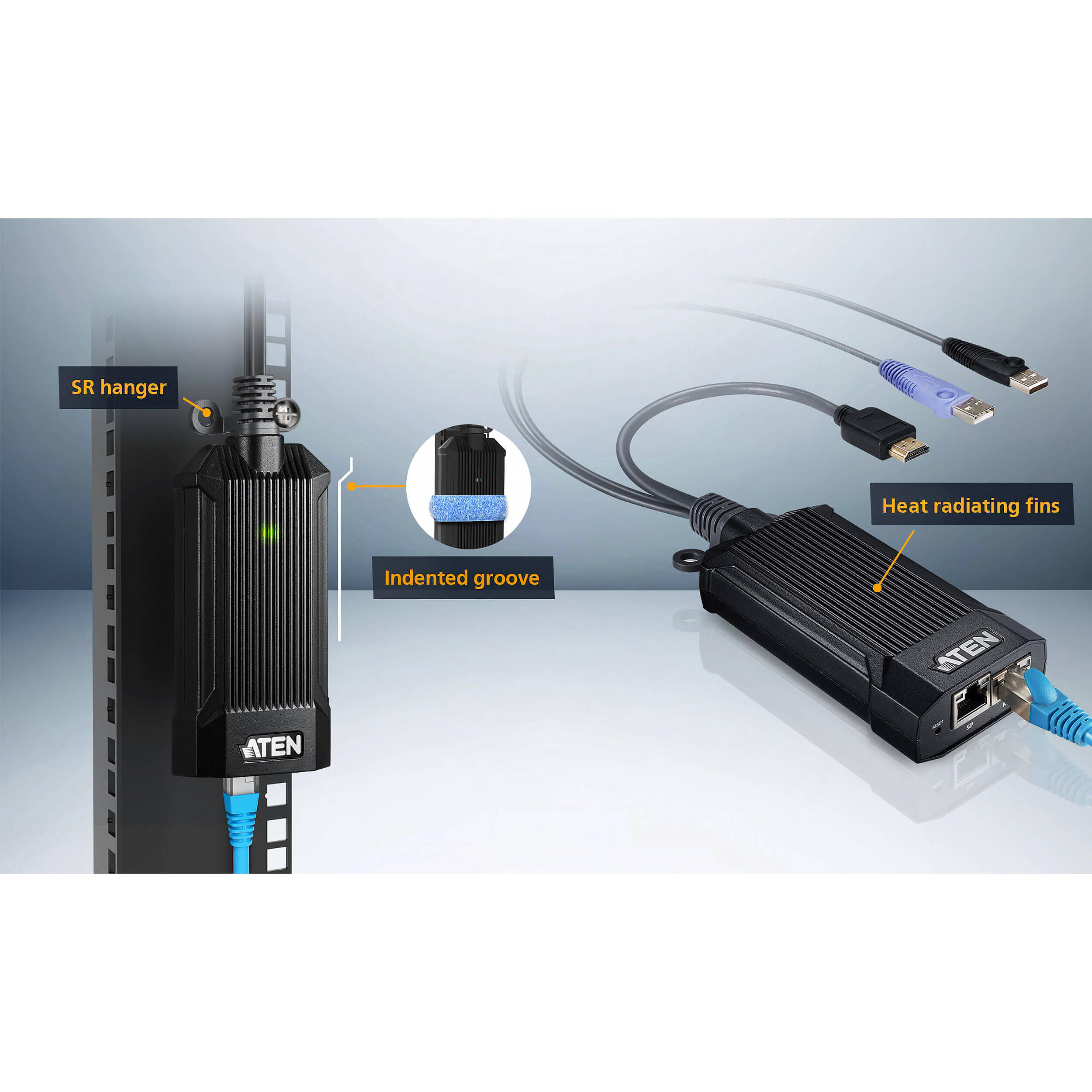 ATEN KG8900T USB HDMI KVM digiprocessor for local server room control — view 4