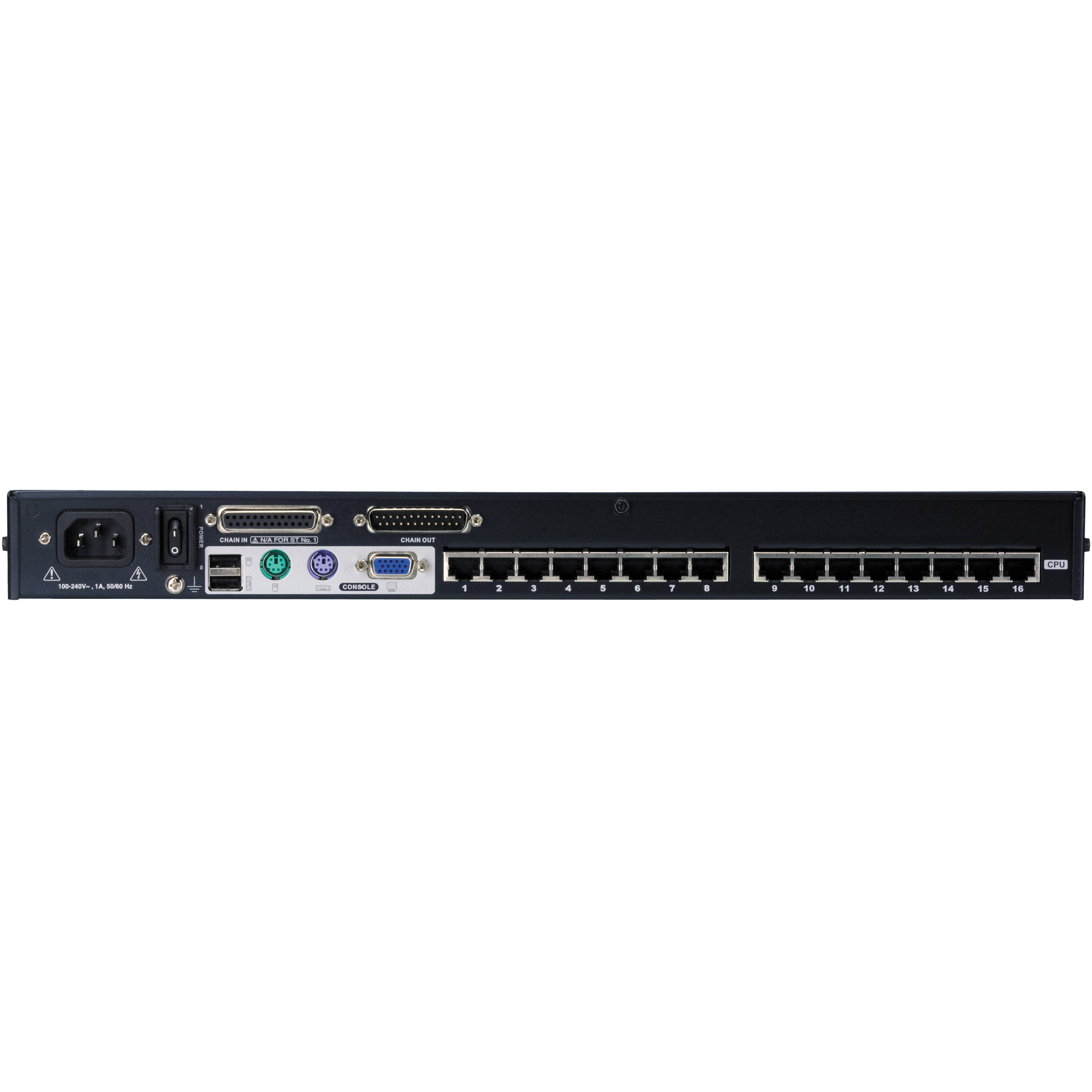 ATEN KH1516A 16-port Cat 5 high-density KVM switch for rack-mounted server control — view 3