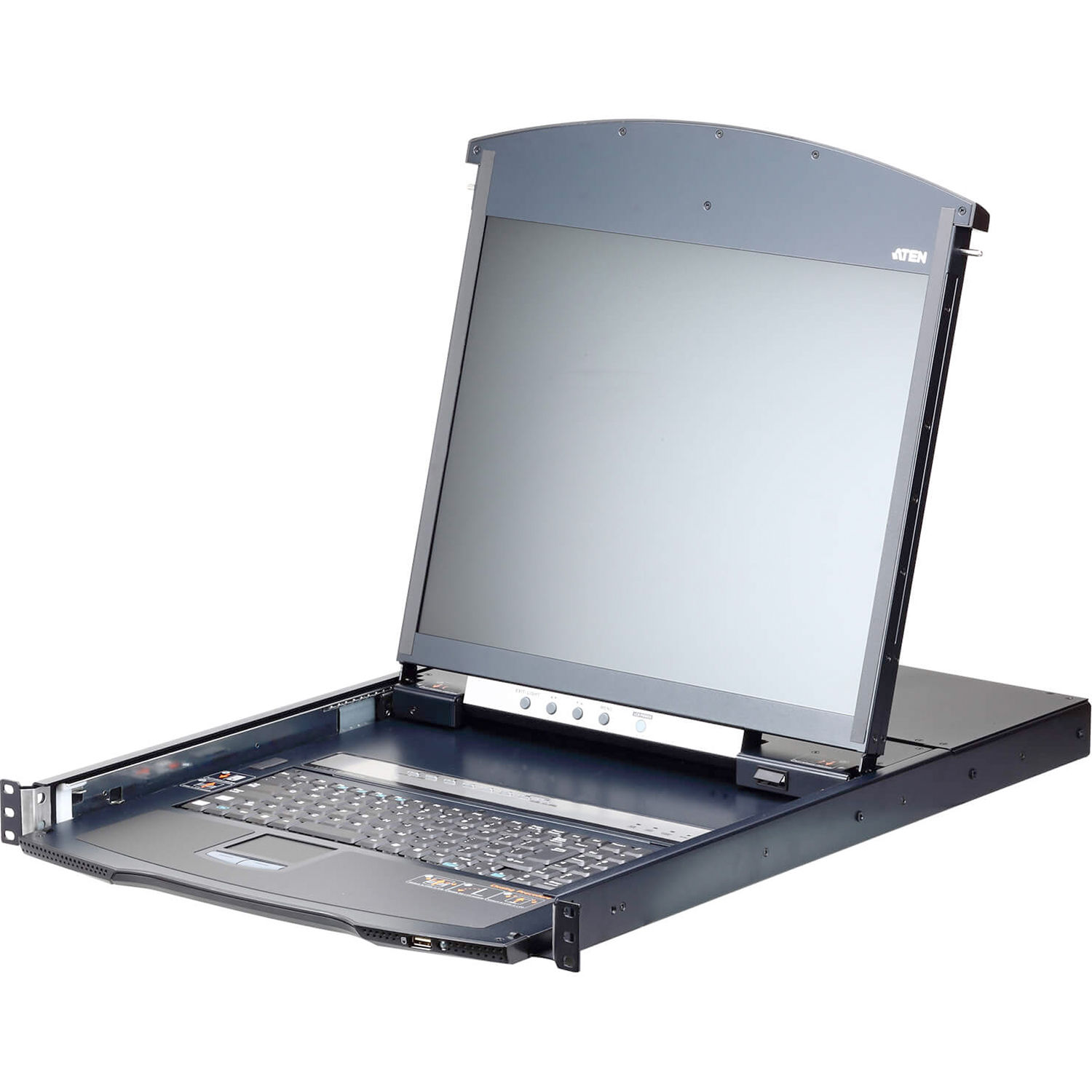 8-Port Cat 5 Dual Rail LCD Kvm Over IP Switch 1 Local / 1 Remote User Access