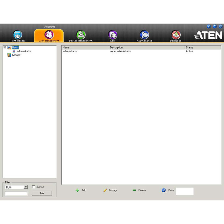 ATEN KL1108VN 8-port Cat 5 dual-rail LCD KVM over IP switch for rack server management — view 4
