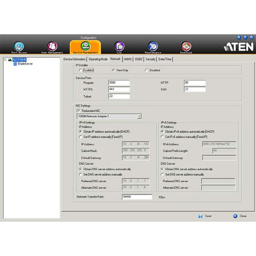 ATEN KL1108VN 8-port Cat 5 dual-rail LCD KVM over IP switch for rack server management — view 5