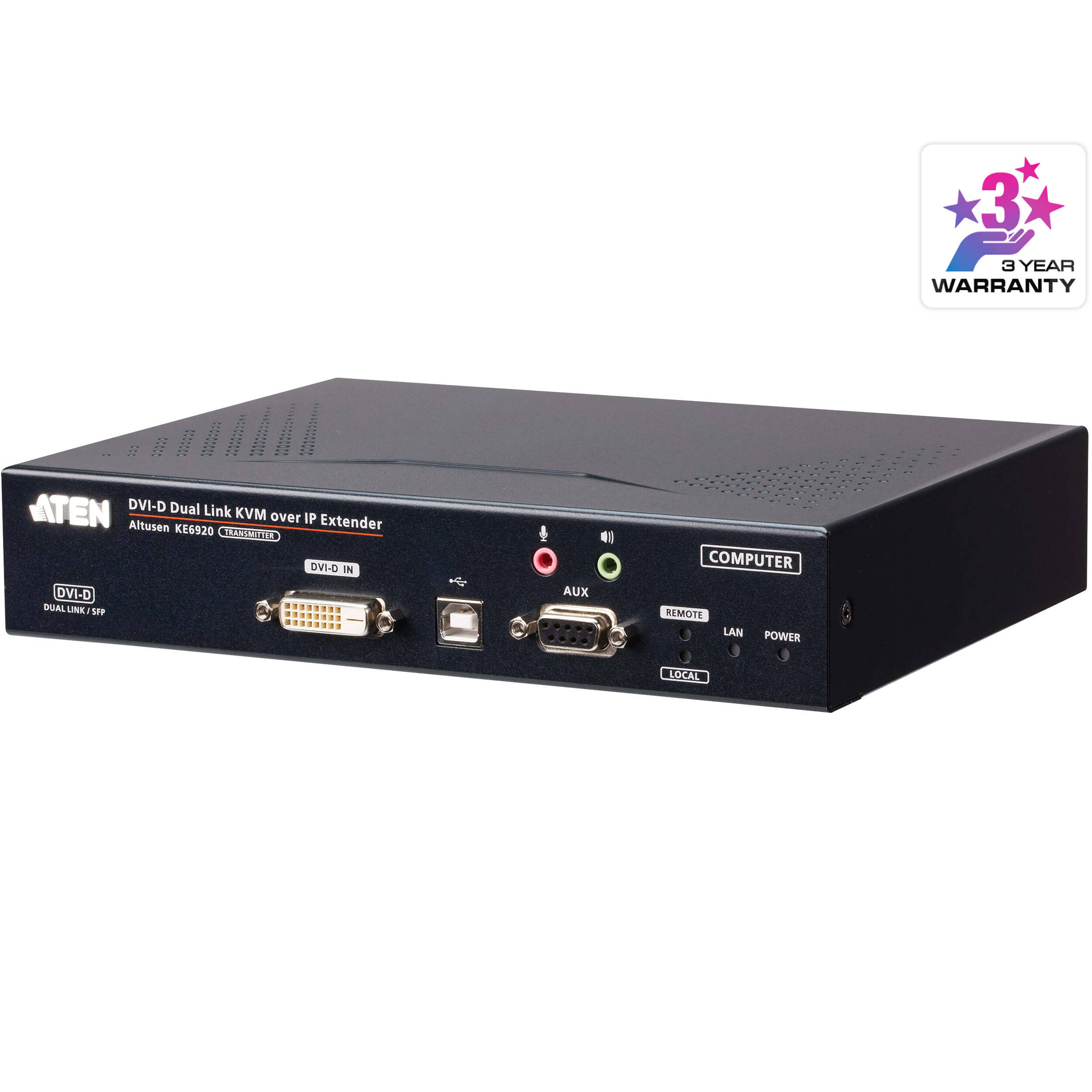 ATEN PE0110SA 10-outlet rack PDU with integrated surge protection — view 2