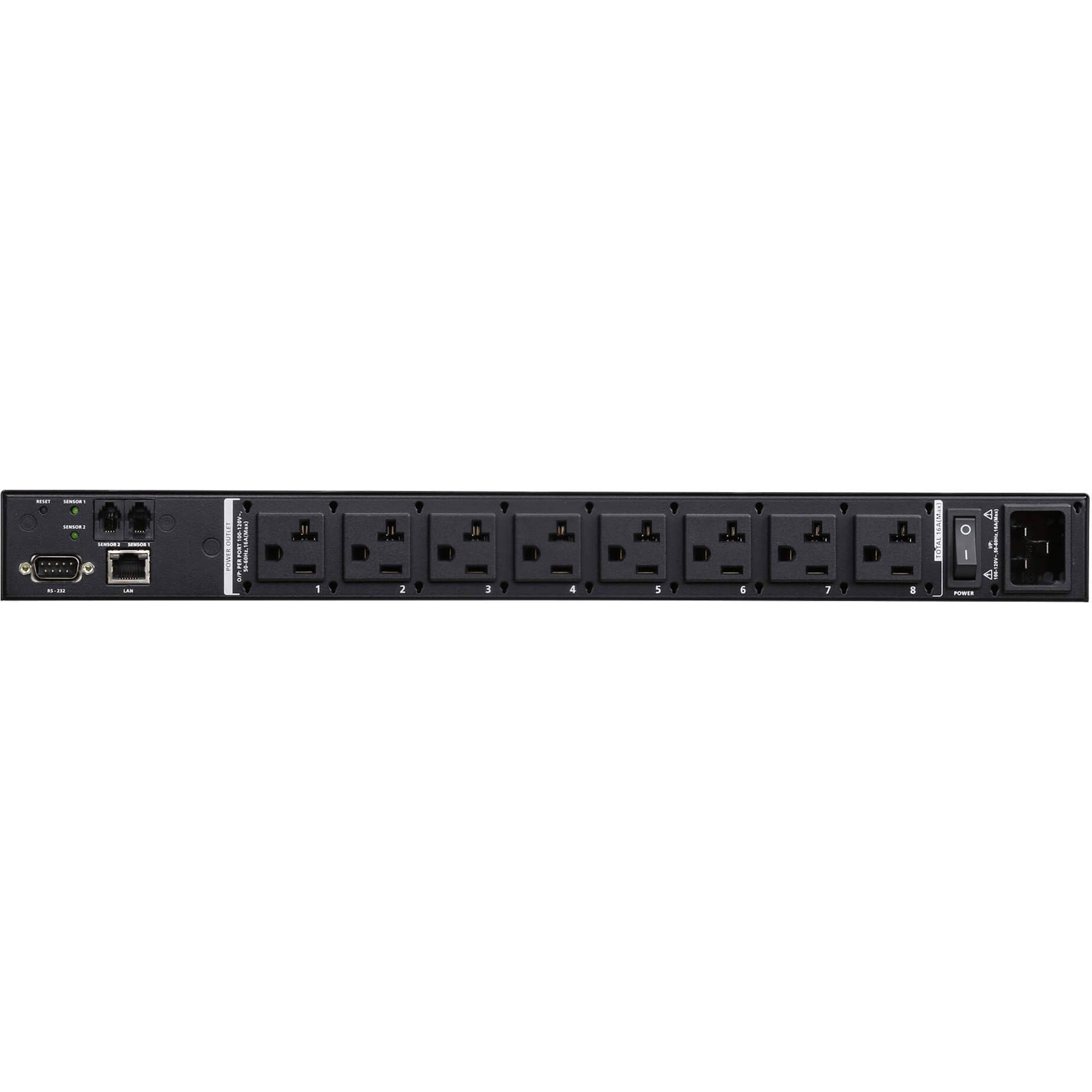 1U, 20A 100-120V,8X NEMA 5-20R,PDU METERING — view 3