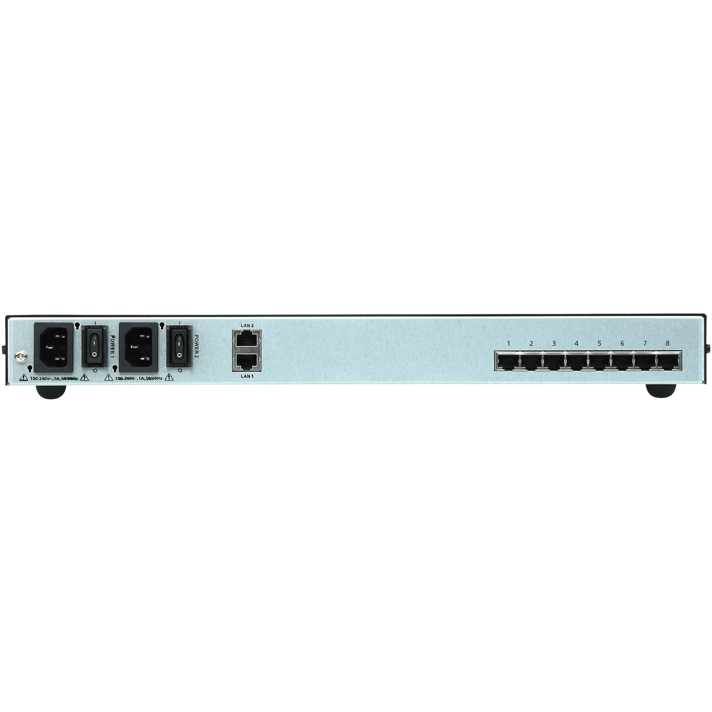ATEN SN0108CO 8-port serial console server with dual power for rack-mounted enterprise remote access — view 4
