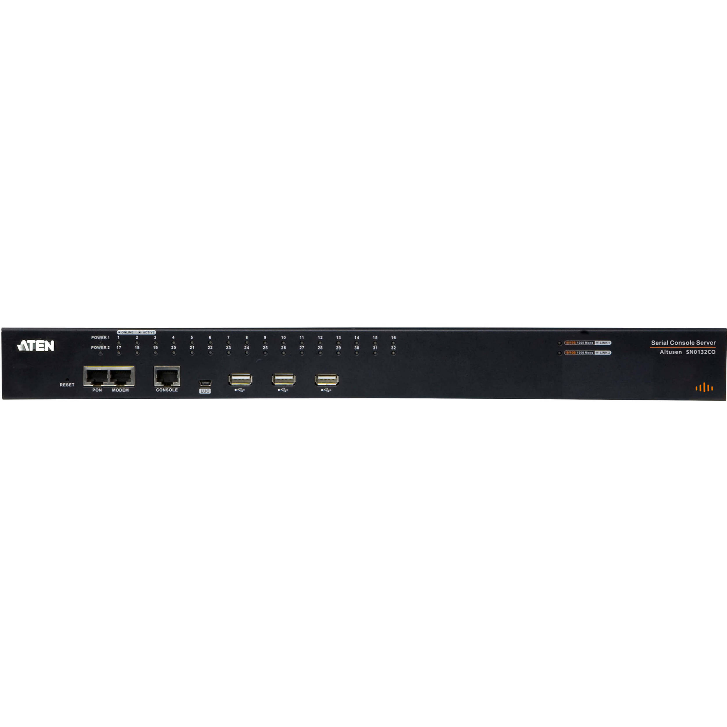 ATEN SN0132CO 32-port rackmount console server with dual power and dual LAN — view 3