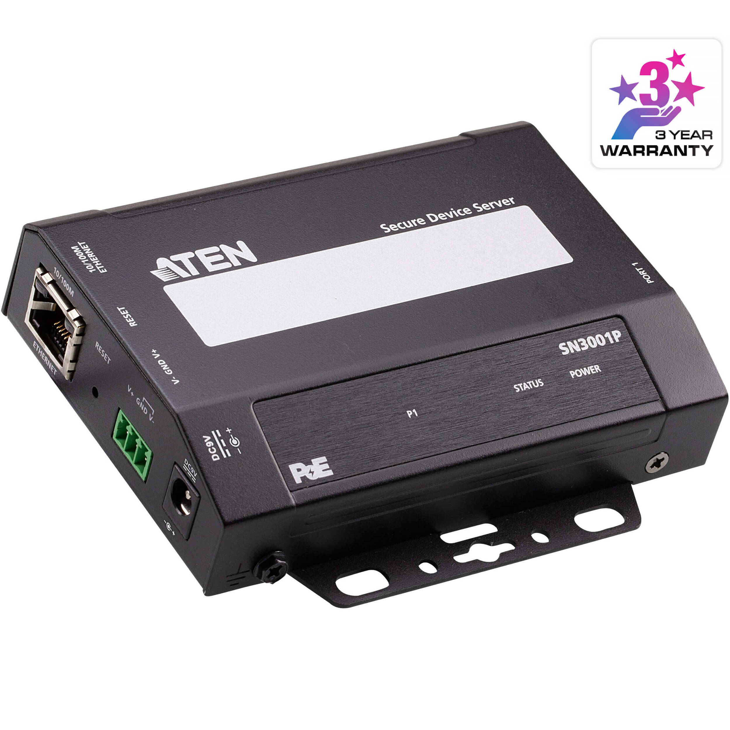 ATEN SN3001P 1-port RS-232 serial console server with PoE for remote out-of-band management — view 7