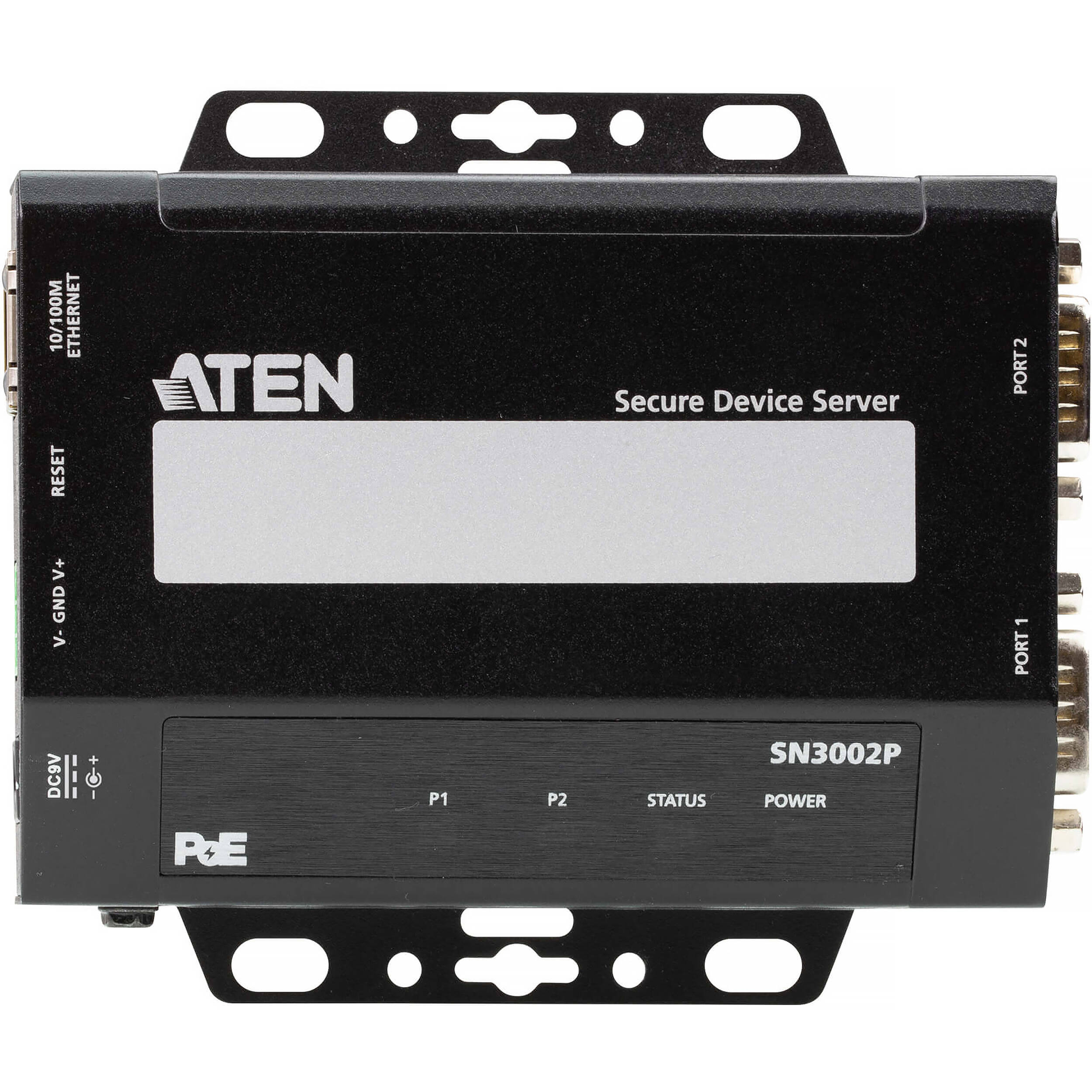 ATEN SN3002P 2-port RS-232 serial console server with PoE for remote out-of-band management — view 3