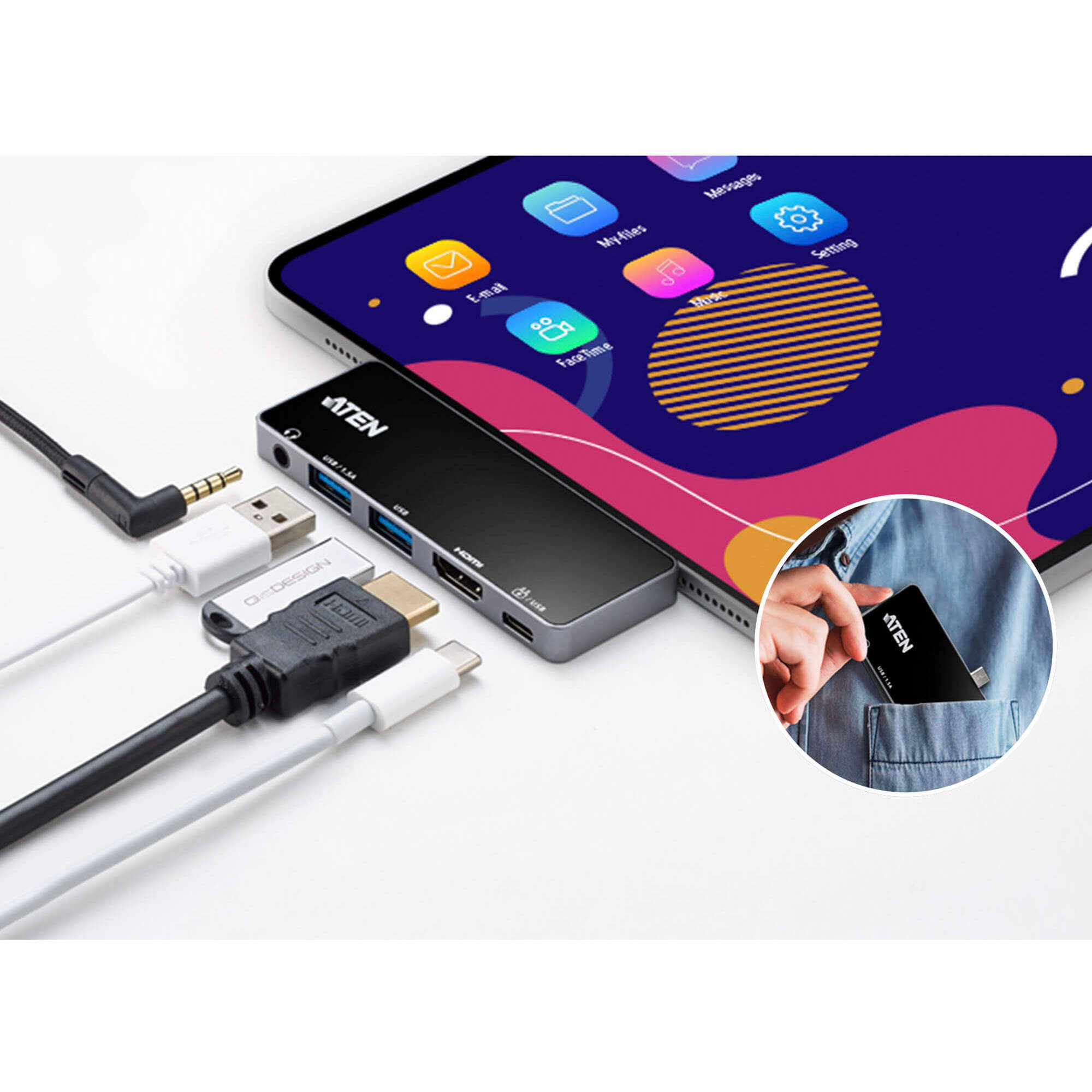 USB-C TRAVEL DOCK WITH POWER PASS-THROUGH - 92W — view 5