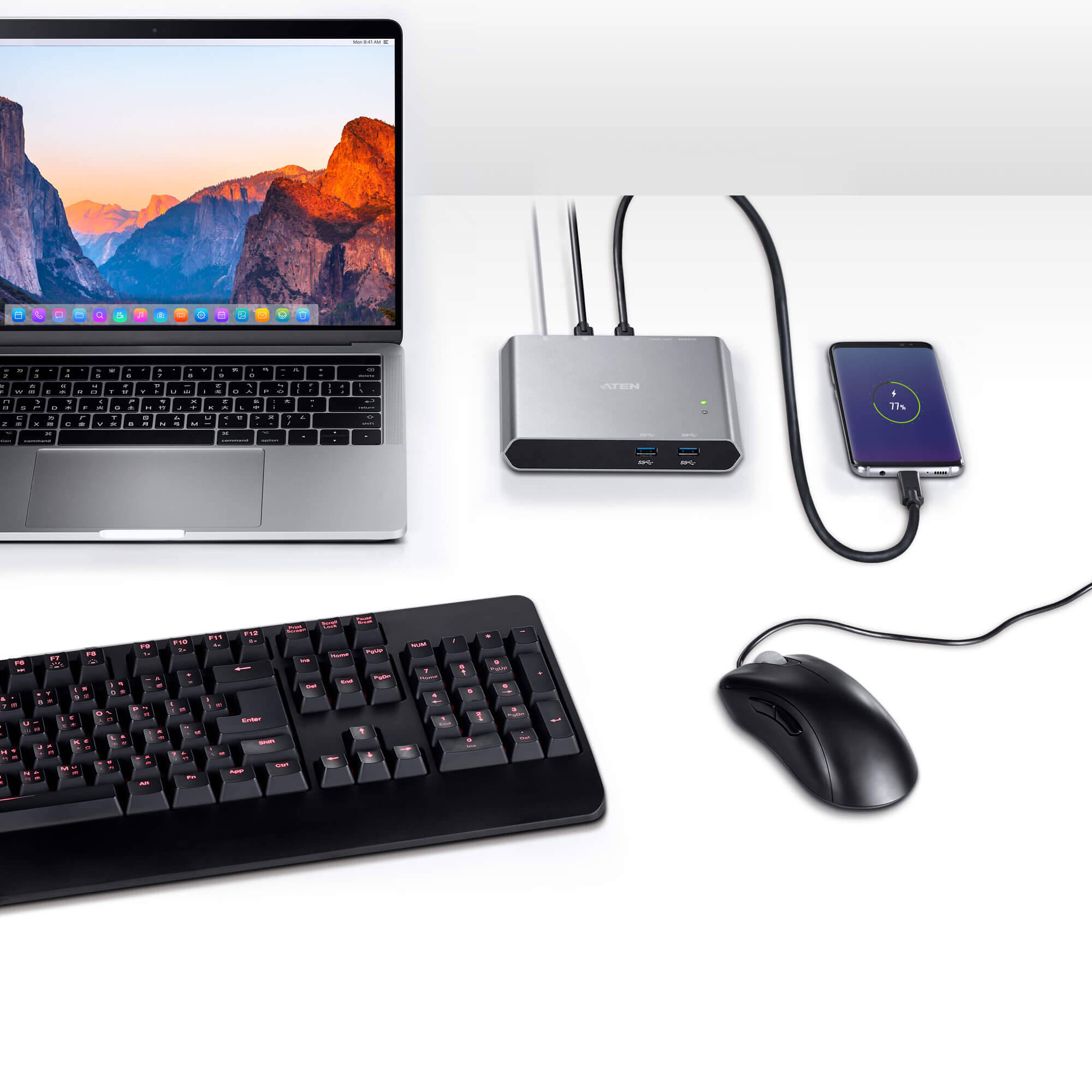 2-PORT USB-C DOCK SWITCH WITH POWEPASS-THROUGH — view 5