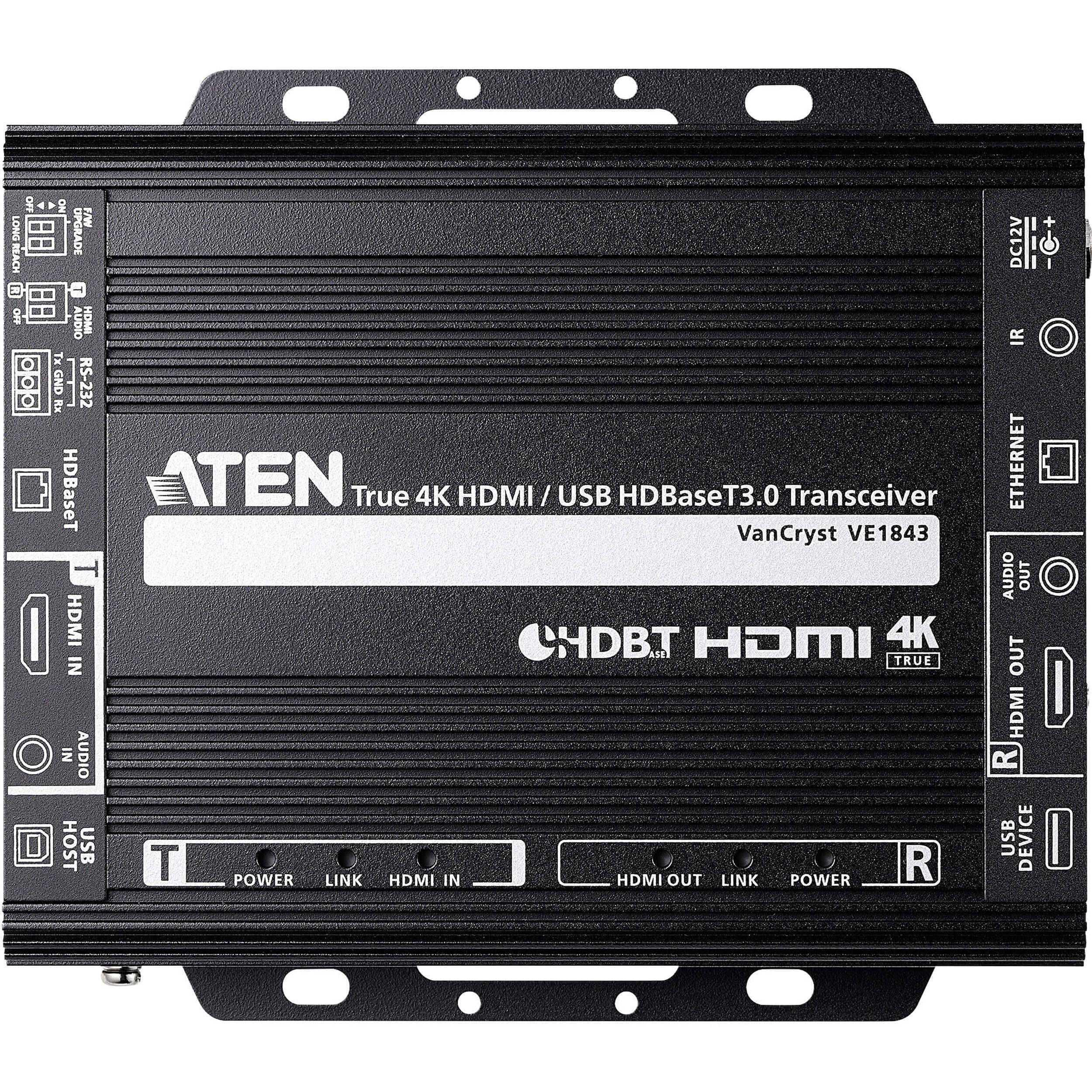 ATEN VE1843 True 4K HDMI USB HDBaseT 3.0 transceiver for professional AV installations — view 2