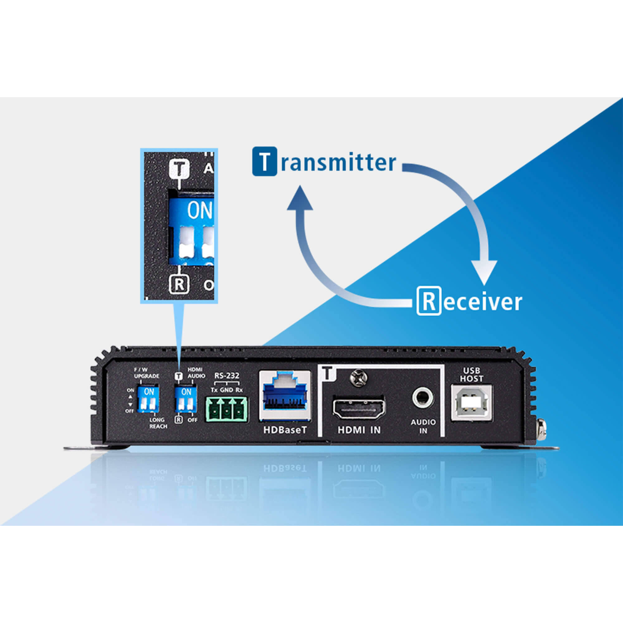 ATEN VE1843 True 4K HDMI USB HDBaseT 3.0 transceiver for professional AV installations — view 5