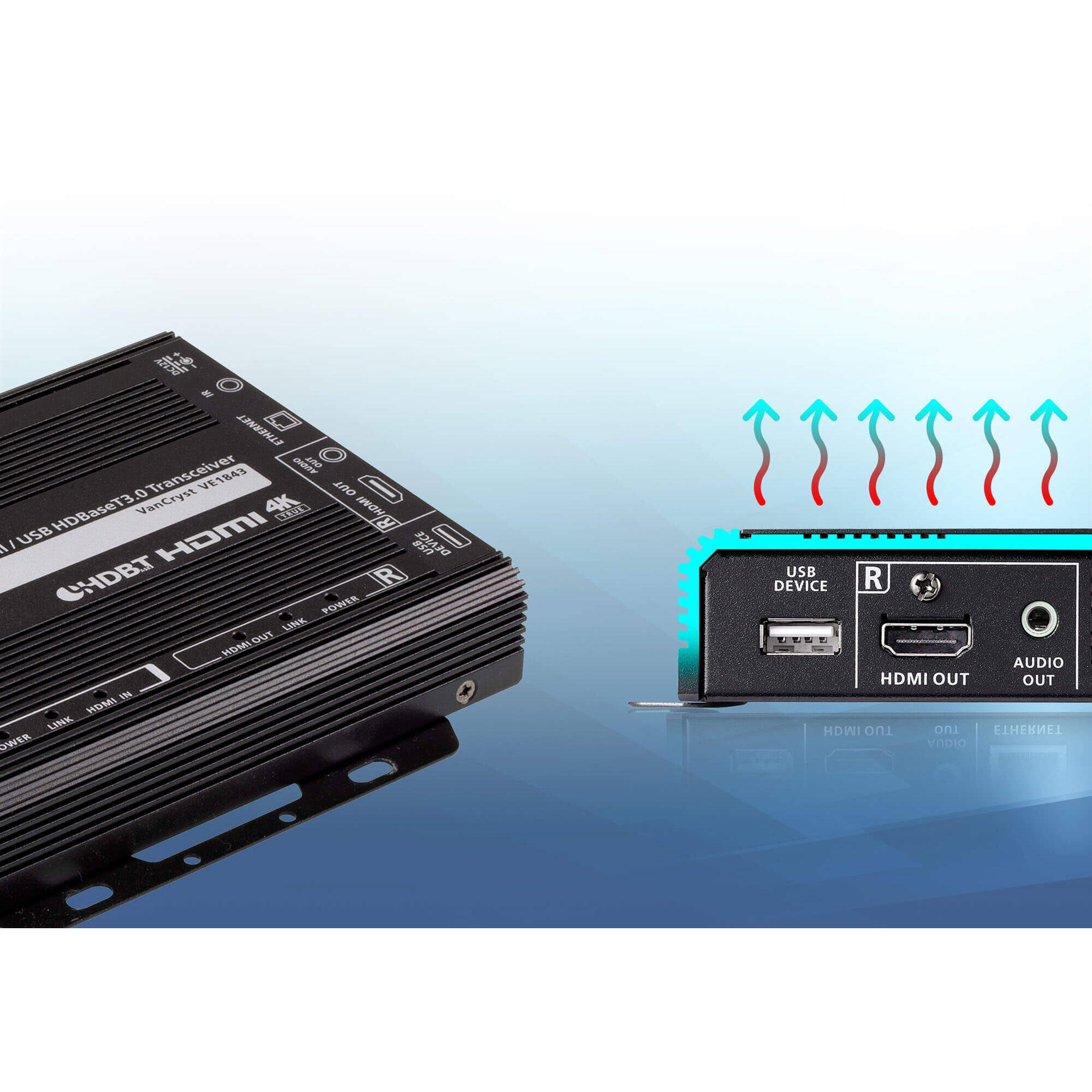ATEN VE1843 True 4K HDMI USB HDBaseT 3.0 transceiver for professional AV installations — view 7