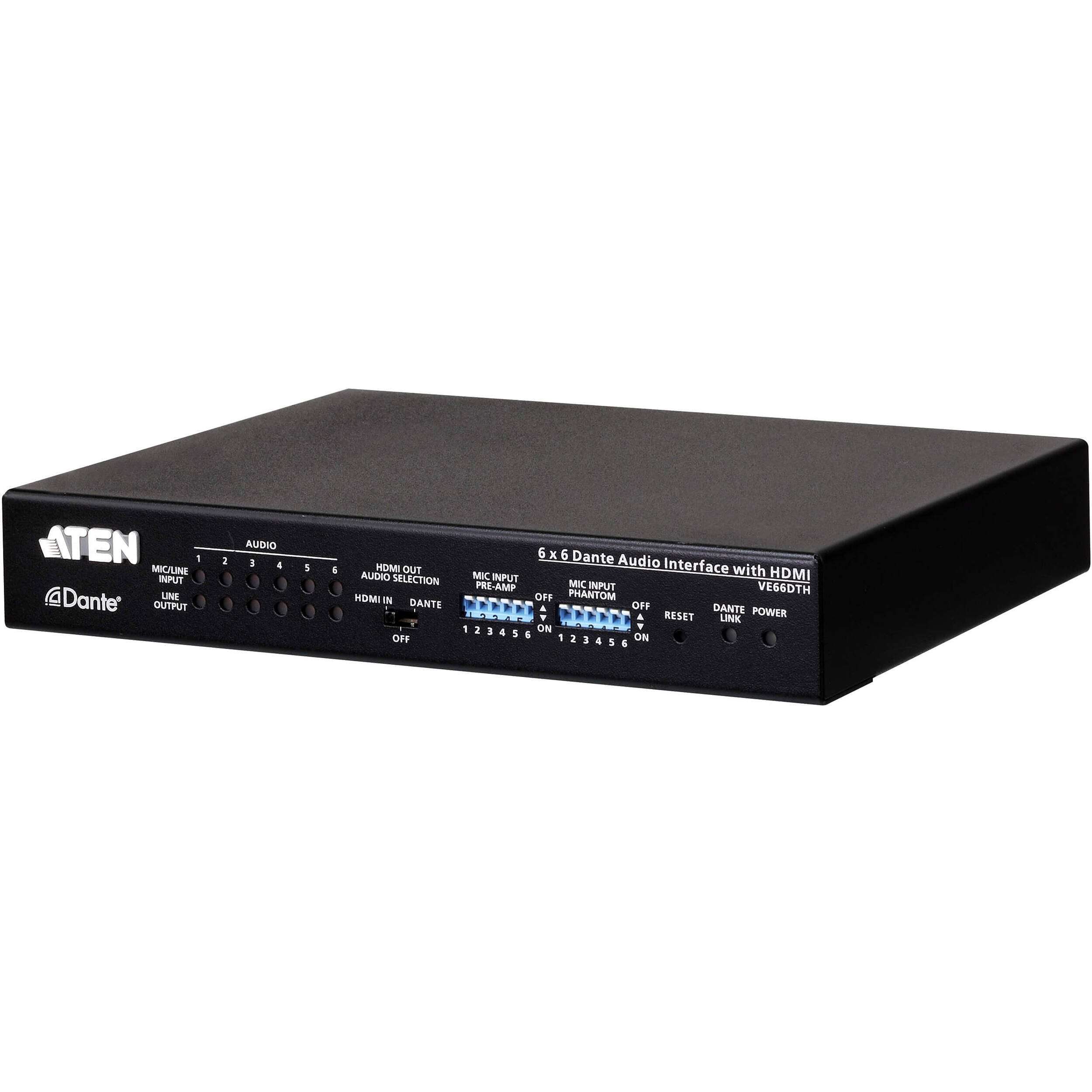 ATEN VE66DTH 6 x 6 Dante Audio Interface with HDMI | AV Switcher