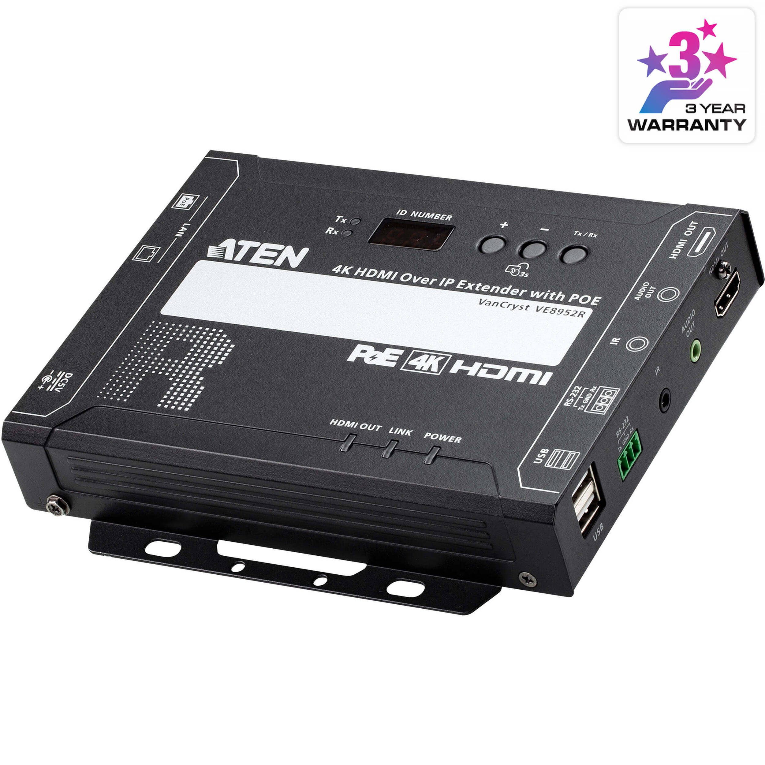 ATEN VE8952R 4K HDMI over IP extender receiver unit for distributed AV displays — view 5