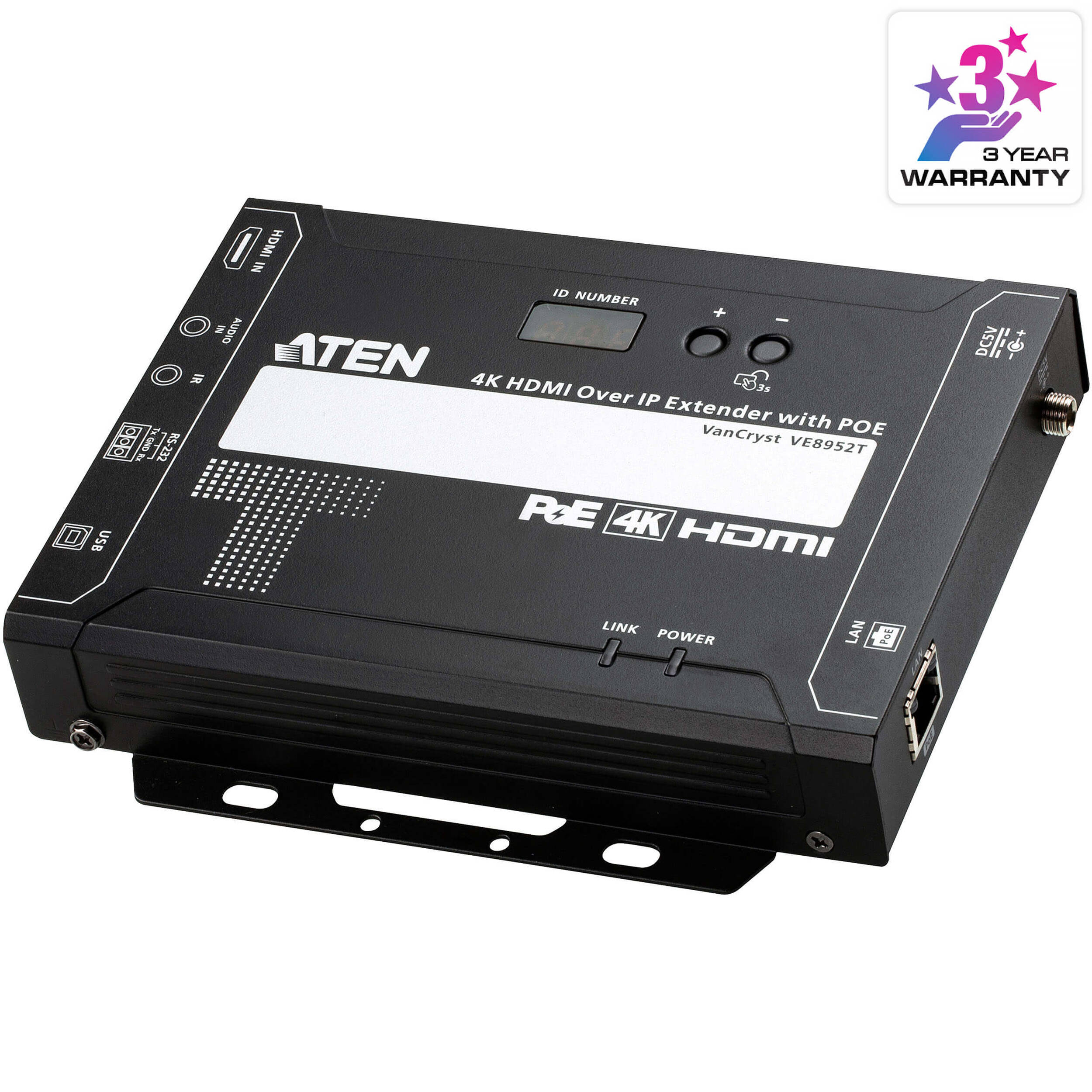 ATEN VE8952T 4K HDMI over IP extender PoE transmitter for distributed AV systems — view 6