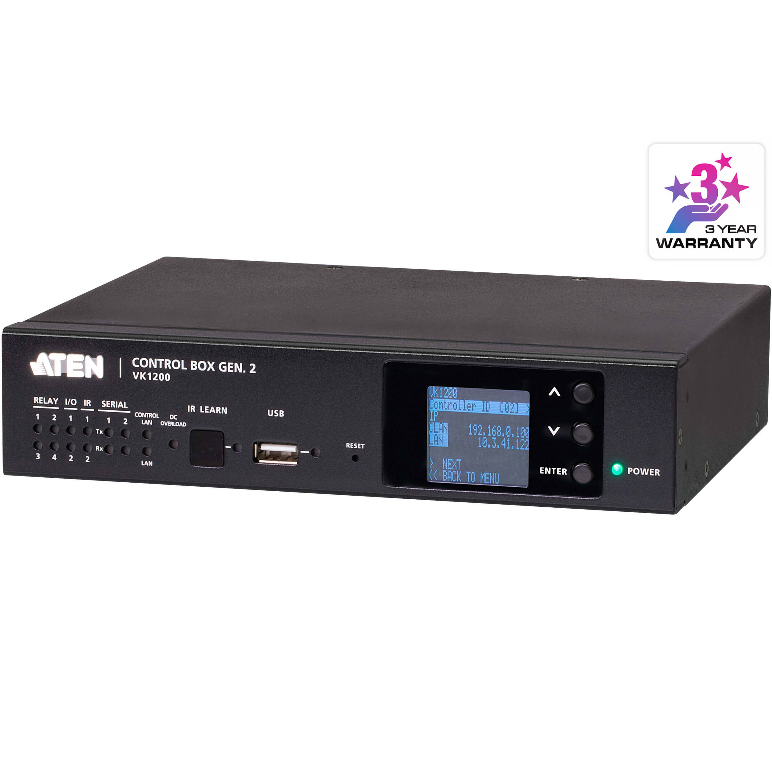 ATEN VK1200 compact environment control system with dual LAN for AV automation — view 6
