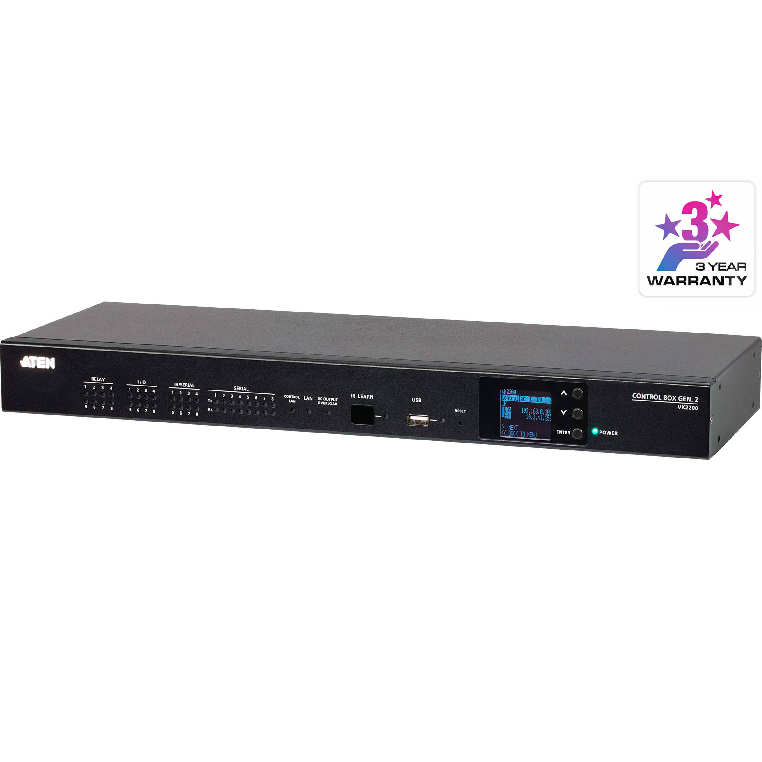 ATEN VK2200 full-size environment control system with dual LAN for AV room automation — view 6