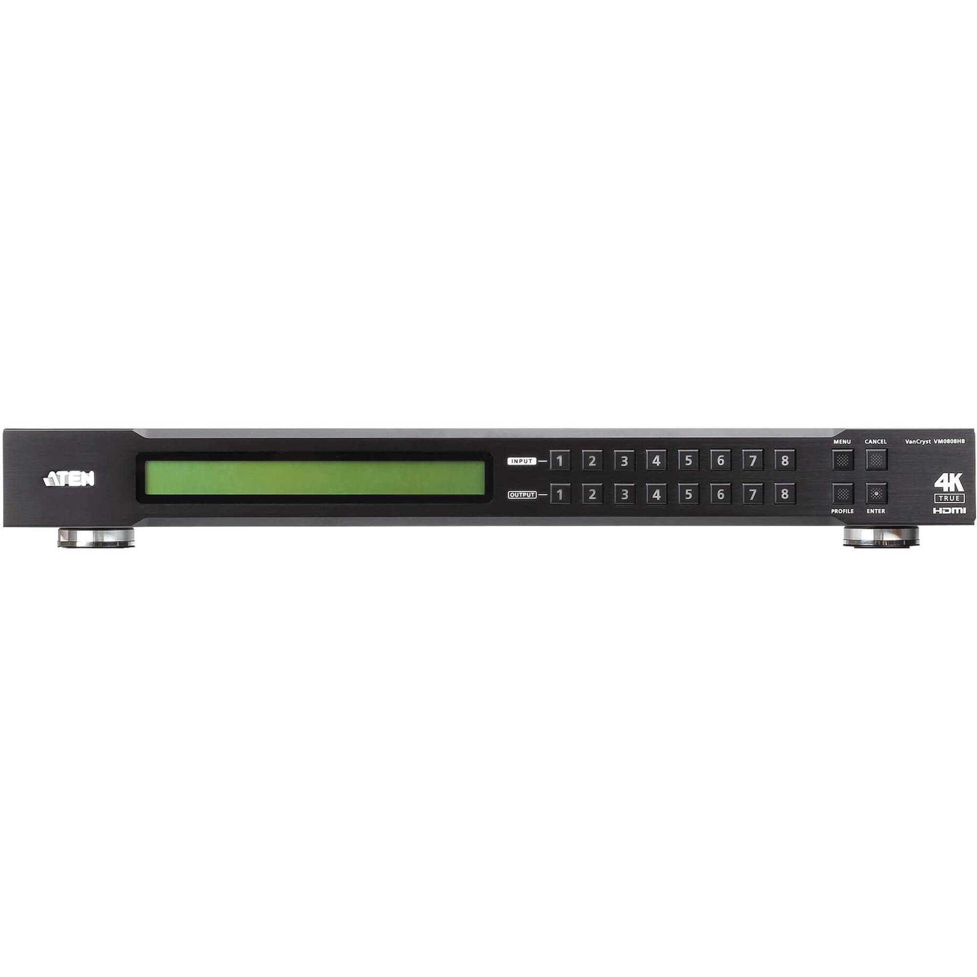 ATEN VM0808HB 8x8 true 4K HDMI matrix switch in black for professional AV routing — view 3