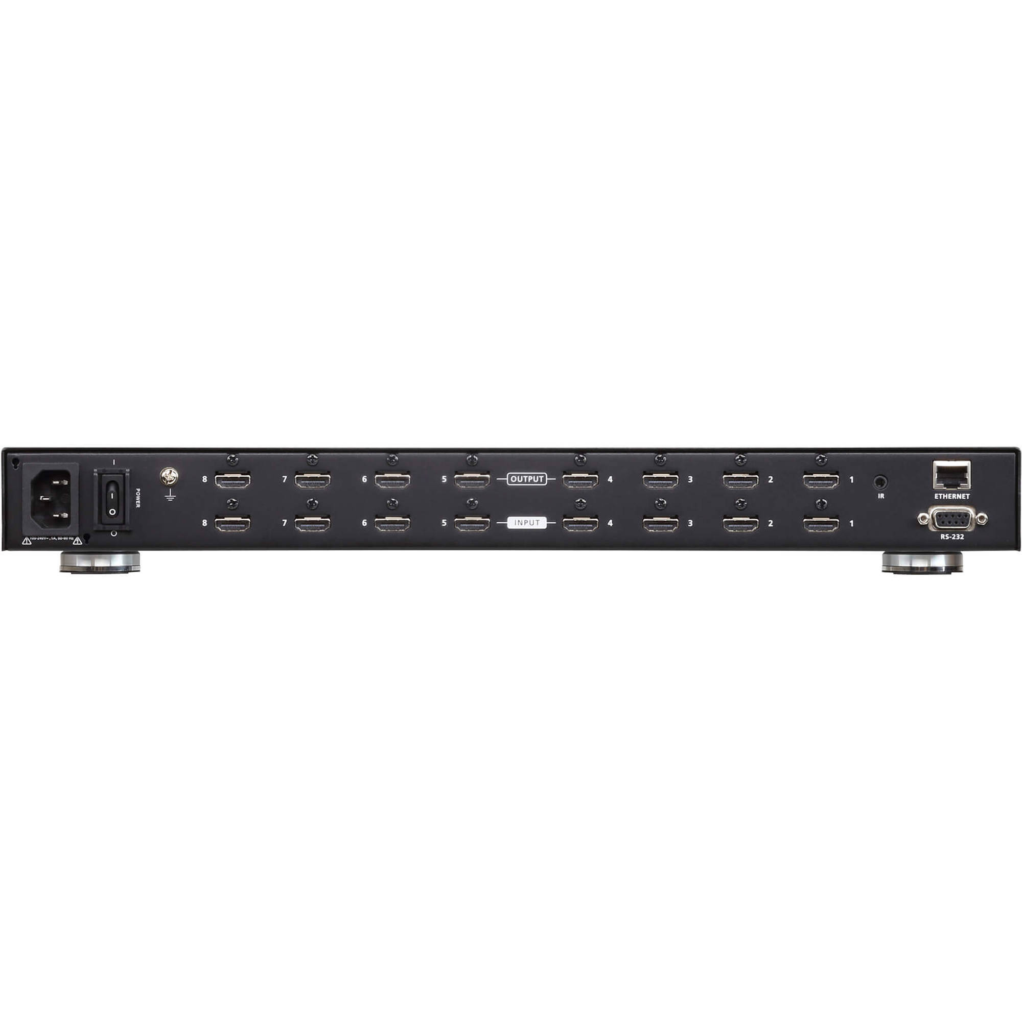 ATEN VM0808HB 8x8 true 4K HDMI matrix switch in black for professional AV routing — view 4