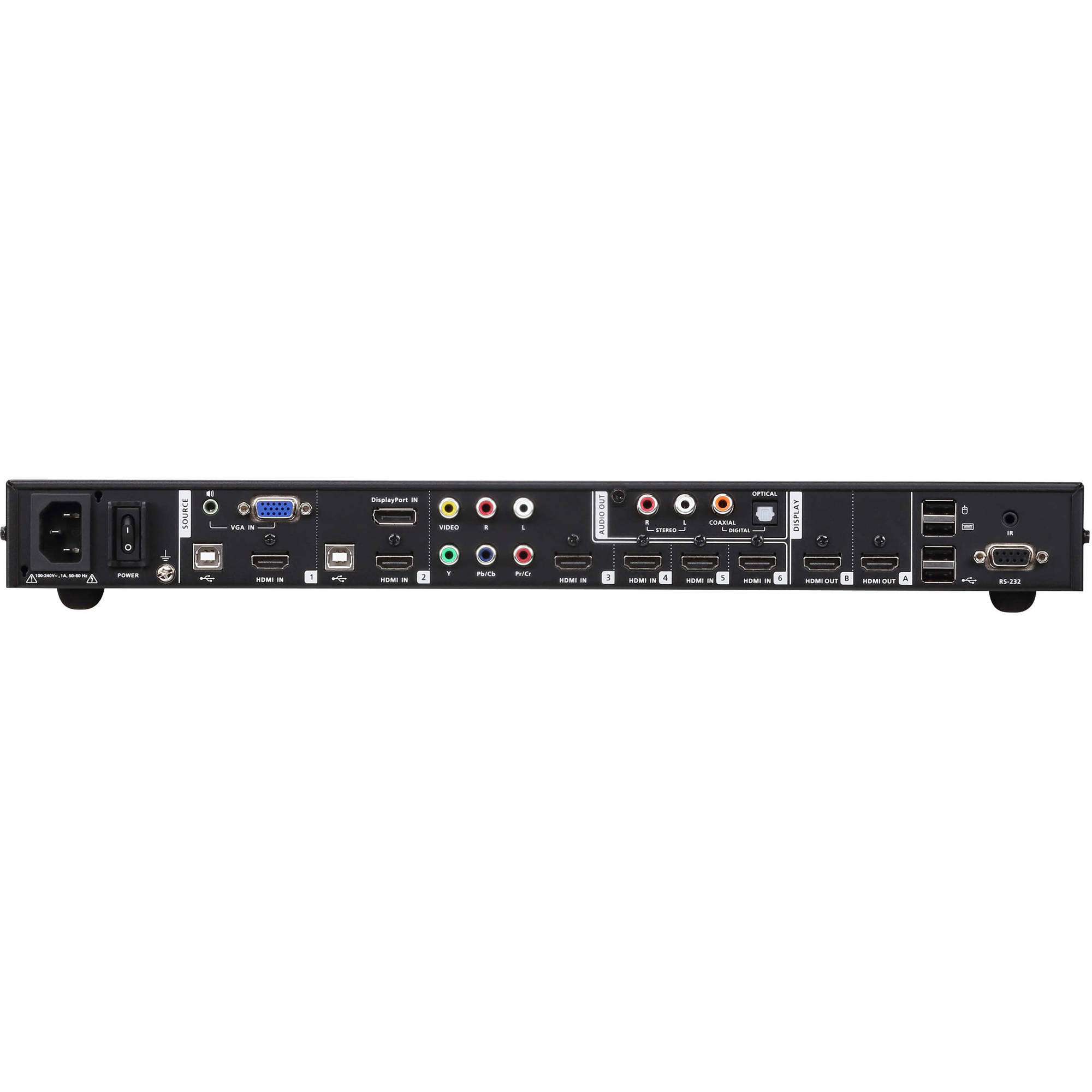 ATEN VP1920 9 x 2 4K presentation matrix switch for routing multiple sources to two displays — view 3