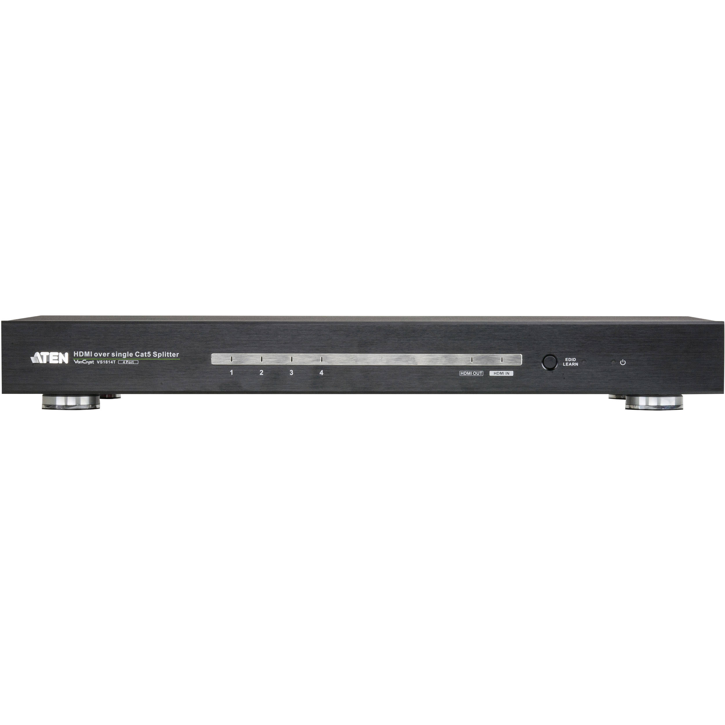 ATEN VS1814T HDBASET 4-port HDMI CAT5 splitter for distributing one HDMI source to four displays — view 2
