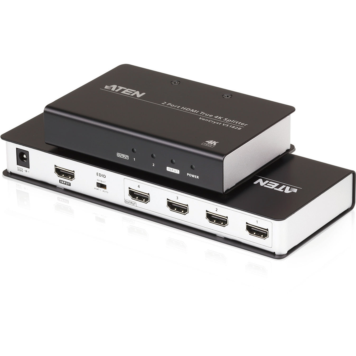 ATEN VS184B 4-port HDMI splitter for true 4K distribution to four displays — view 5