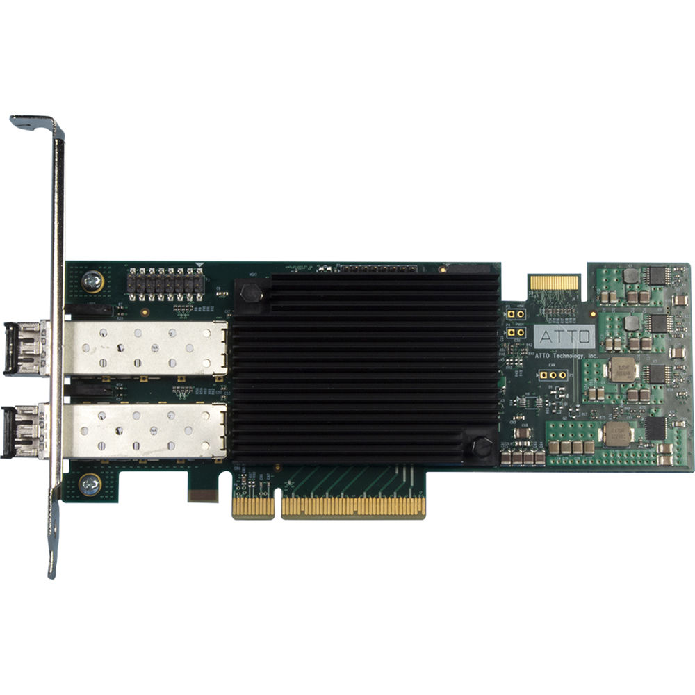 ATTO dual-channel x8 PCIe 3.0 16 Gb Fibre Channel adapter for enterprise SAN connectivity — view 3