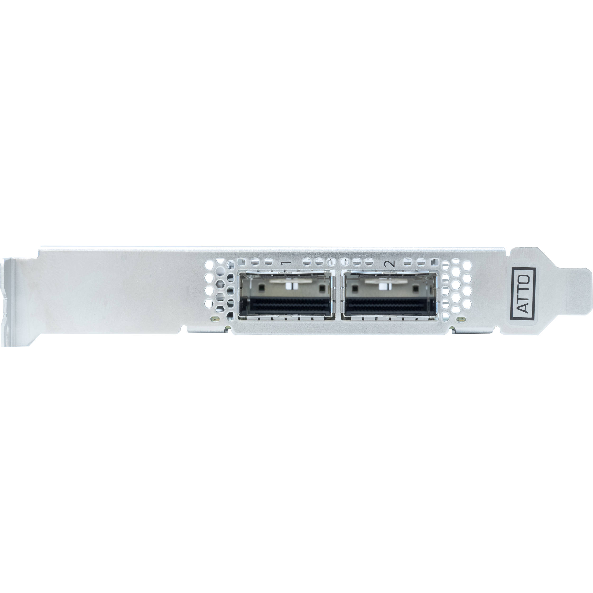 ATTO Technology dual-channel 10/25/40/50/100GbE PCIe 3.0 low-profile fiber adapter with integrated QSFP28 — view 5