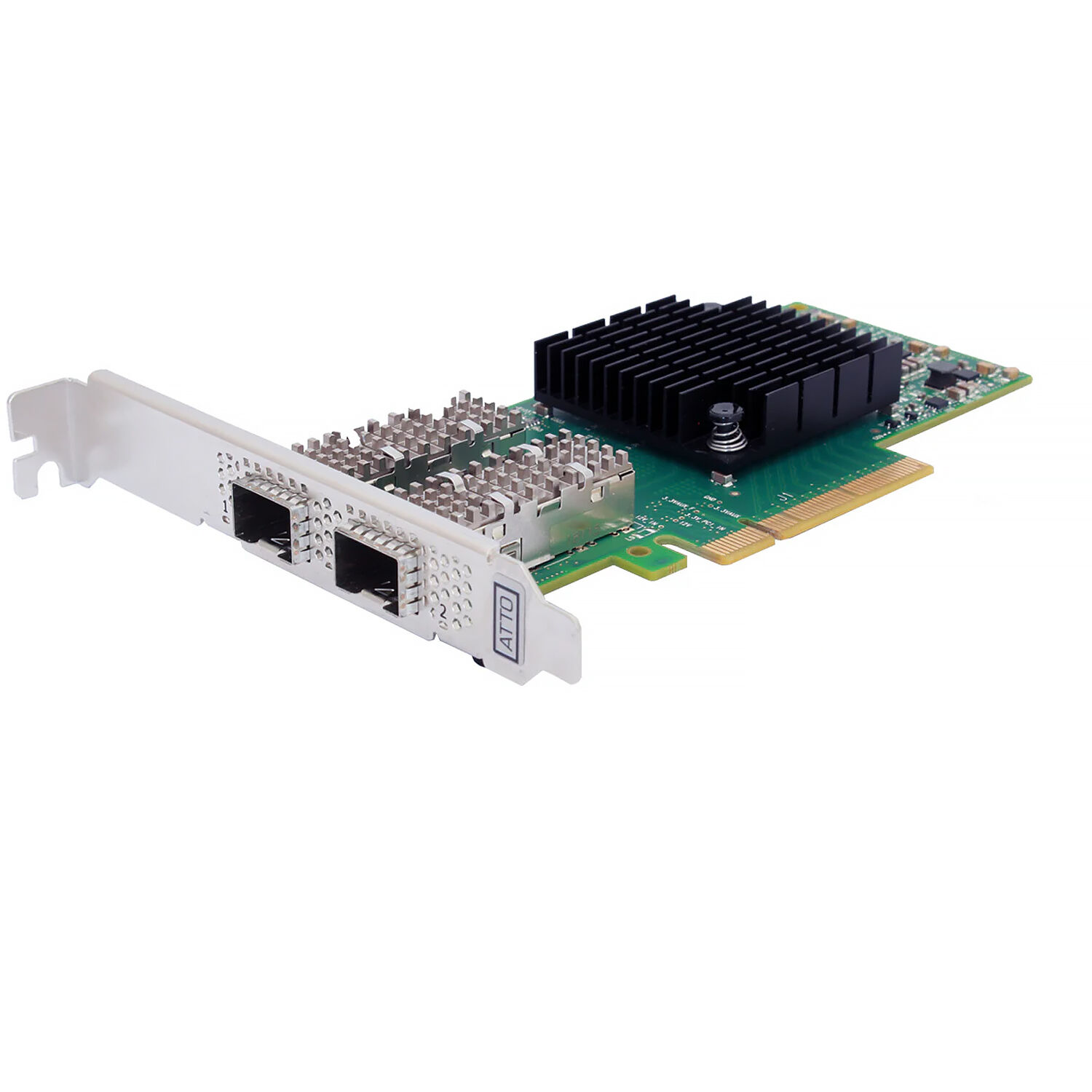 Atto Technology Dual Channel 10gbe X8 Pcie 3.0 Low Profile RJ45 Interface