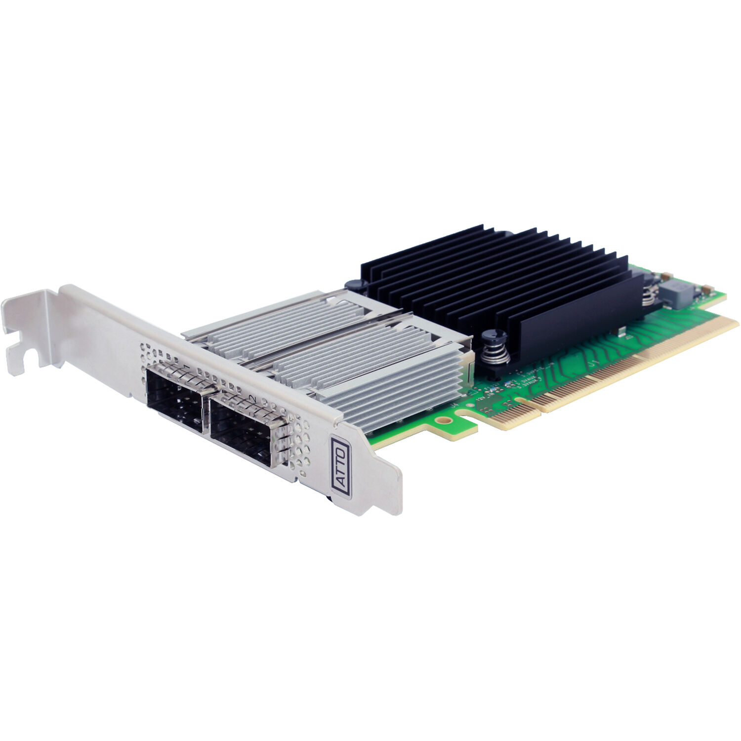 Atto Technology Dualchannel100gbex16pcie4 Lowprofileqsfp28moduleincl.
