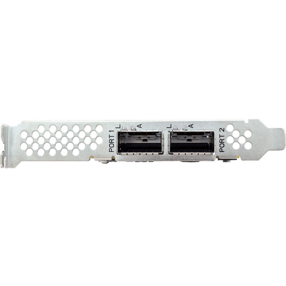 ATTO dual-channel 100 GbE low-profile PCIe 4.0 x16 fiber adapter with QSFP28 support — view 4