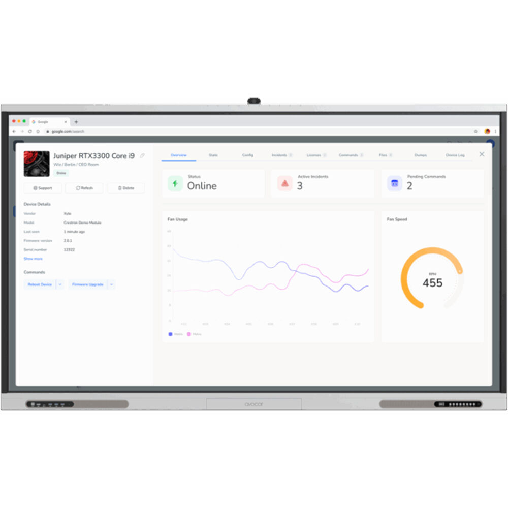 Avocor A20 65-inch 4K interactive display for meeting room collaboration — view 2
