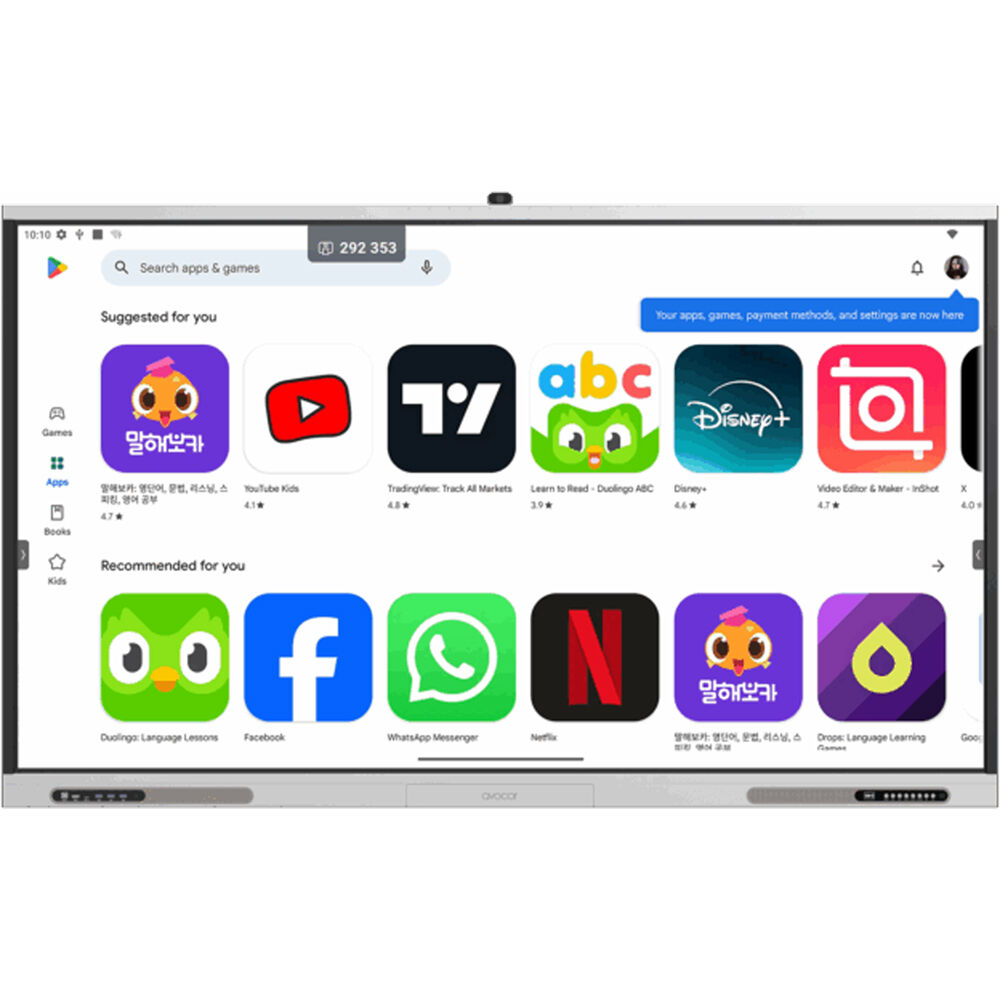 Avocor A20 65-inch 4K interactive display for meeting room collaboration — view 3