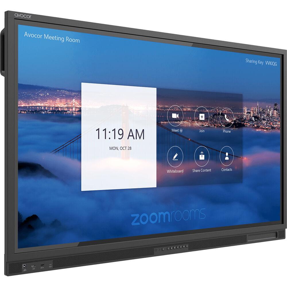 AVOCOR E50 75 inch 4K infrared touch commercial display for meeting rooms — view 3