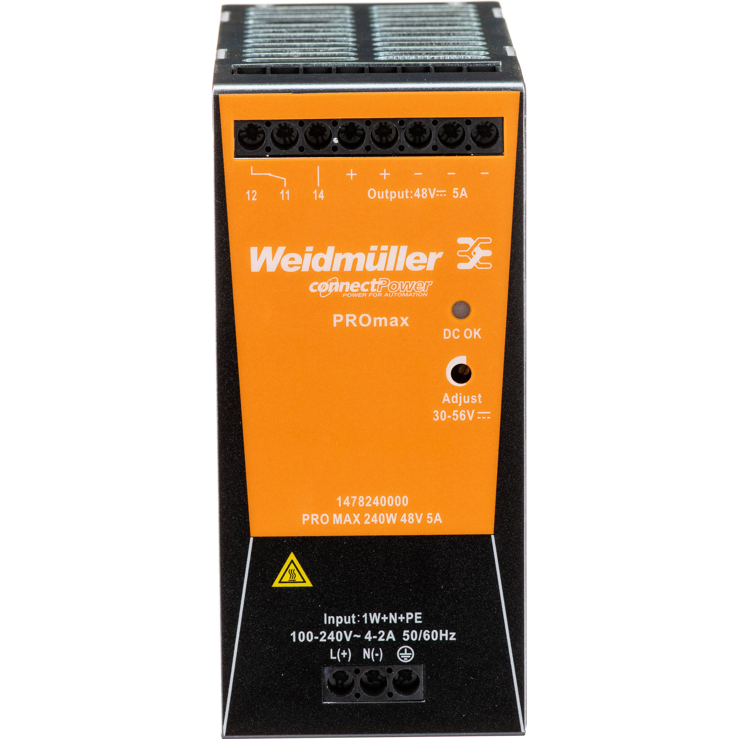 Axis Communications PS56 240 W DIN rail power supply for cabinet installations — view 2
