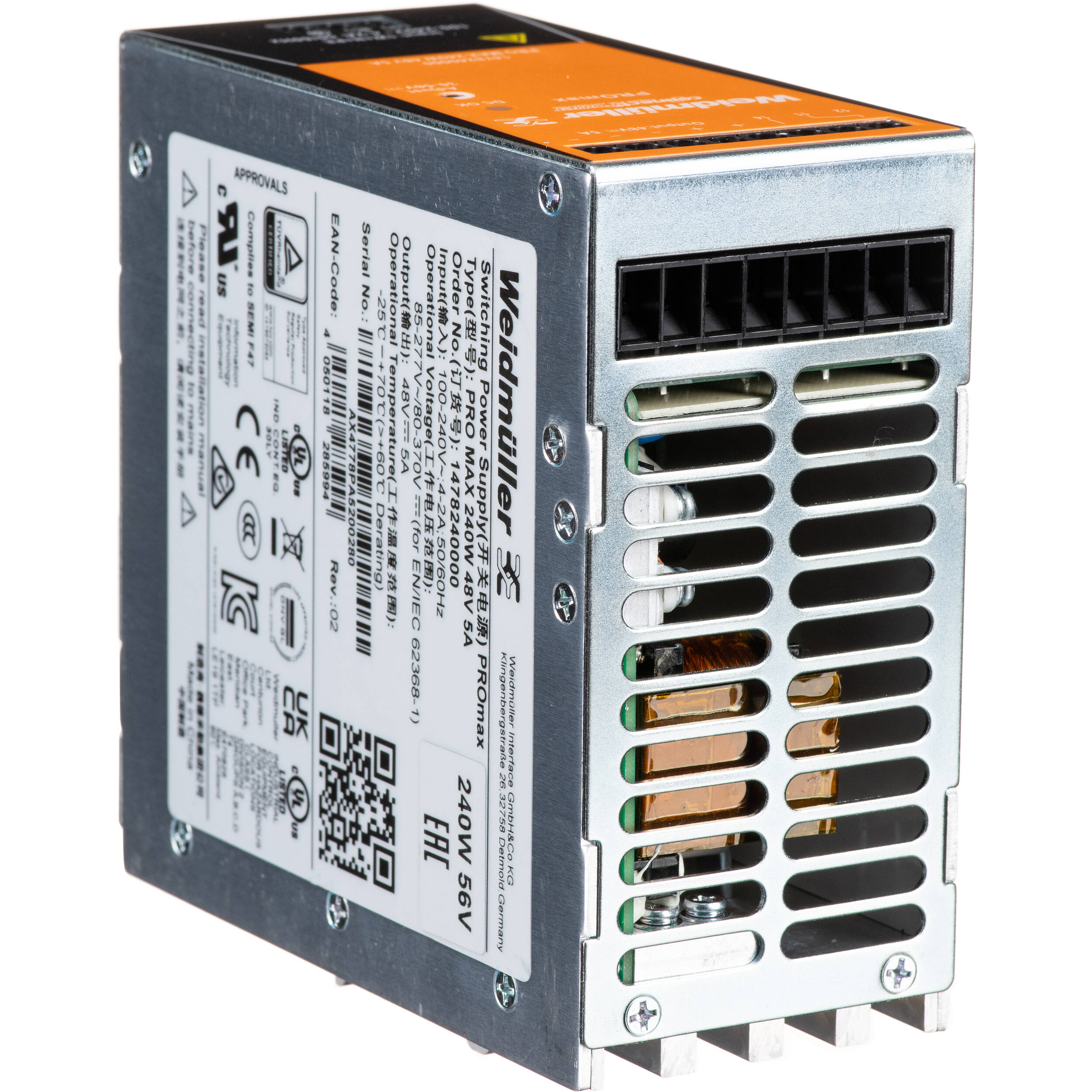 Axis Communications PS56 240 W DIN rail power supply for cabinet installations — view 6
