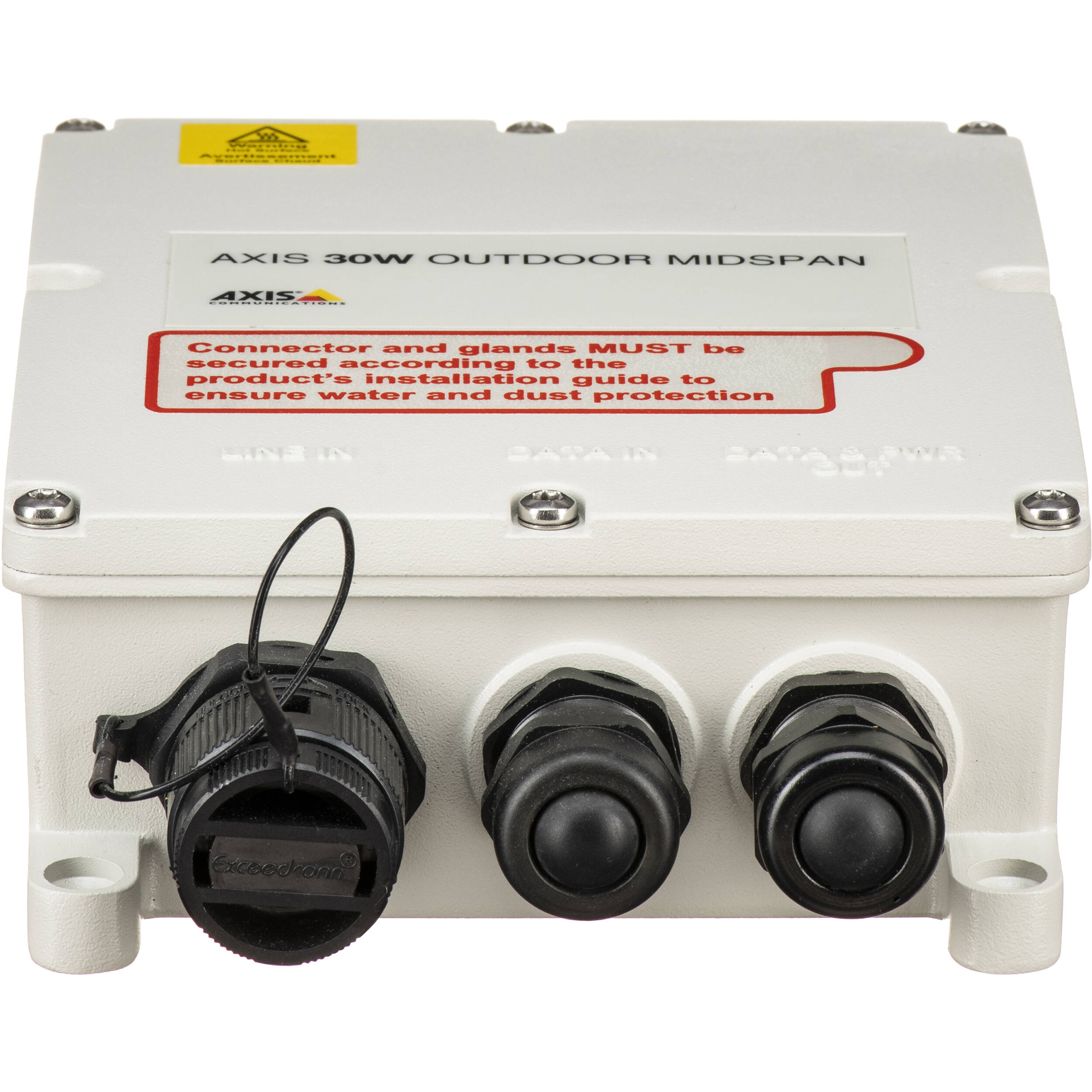 Axis 30W OUTDR MIDSPAN inline PoE midspan for outdoor network devices — view 4