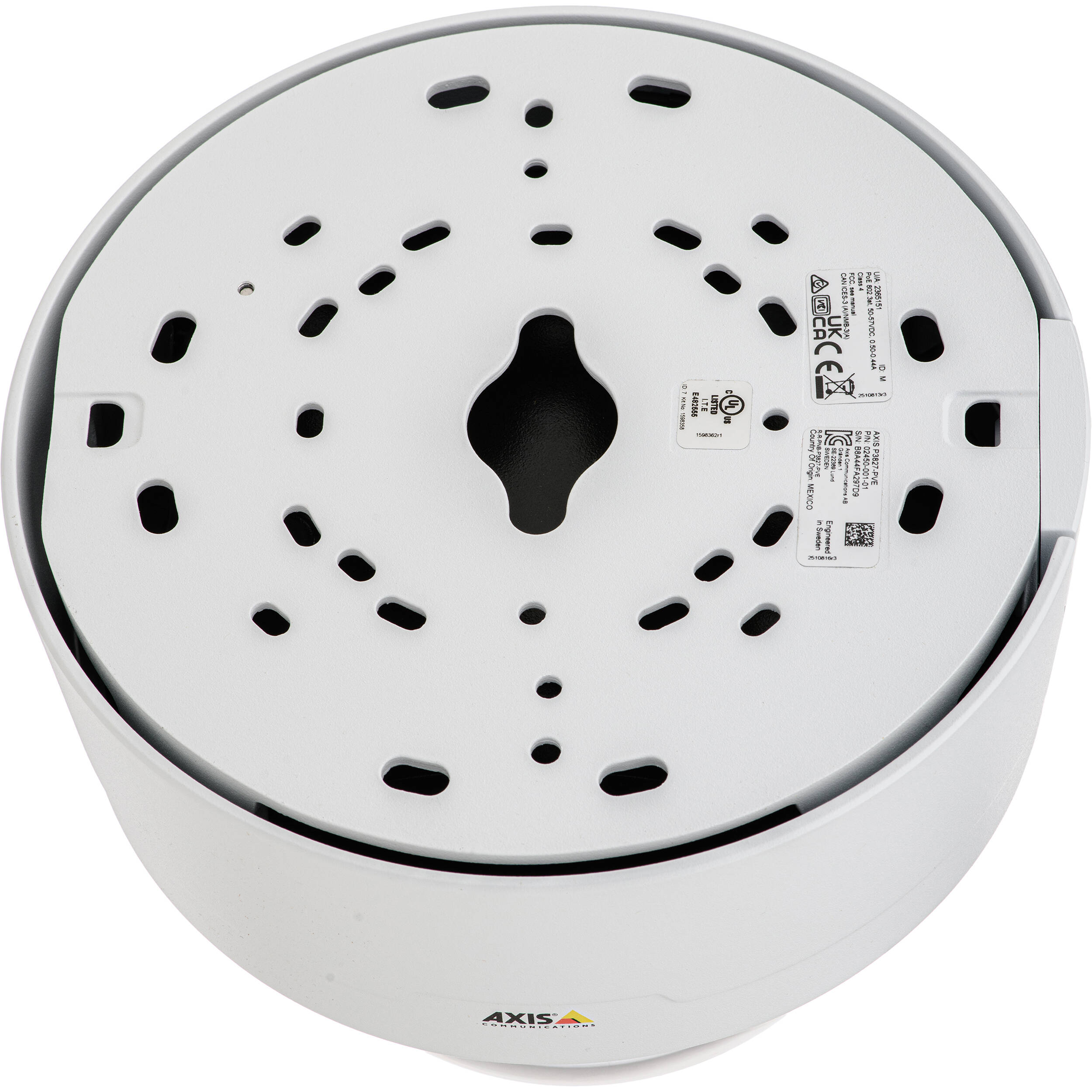 AXIS P3827-PVE delivers a 180 panoramic overview of extensive areas with high resolution images and incredible details up to 30 fps. With 7 MP resolution and seamless stitching of all four images, it offers 180 horizontal and 90 vertical coverage with no blind spots. Built on ARTPEC-8, it offers powerful artificial intelligence and deep learning analytics on the edge. With AXIS Object Analytics, it can accurately detect and classify moving objects for more effective monitoring. Including horizon straightening, this product will give an excellent viewing experience, enabling to set the horizon in the image. Additionally, built-in cybersecurity features prevent unauthorized access and safeguard your system. Power over Ethernet. — view 4