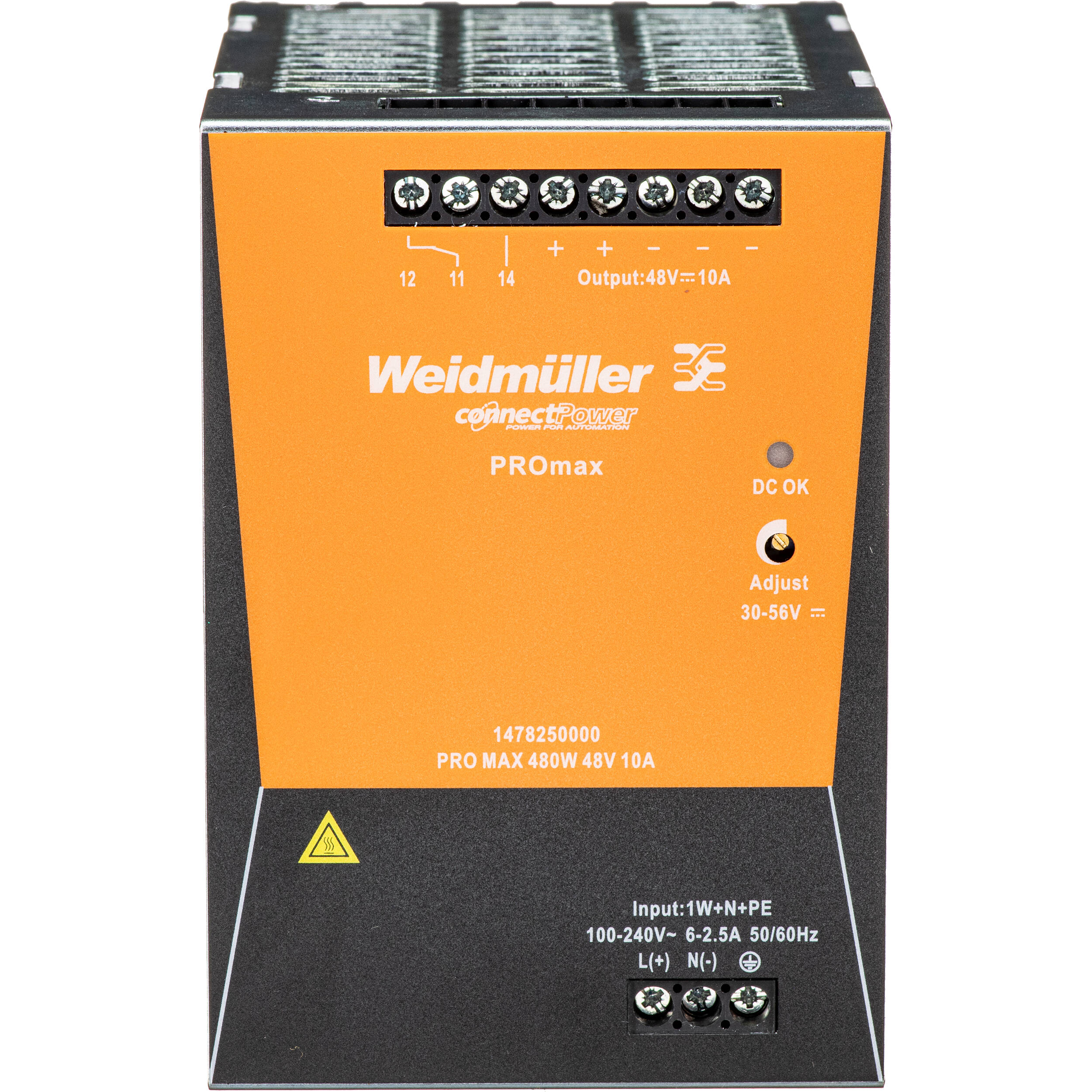 DIN PS56 480 W DIN rail power supply for industrial cabinet installation — view 2