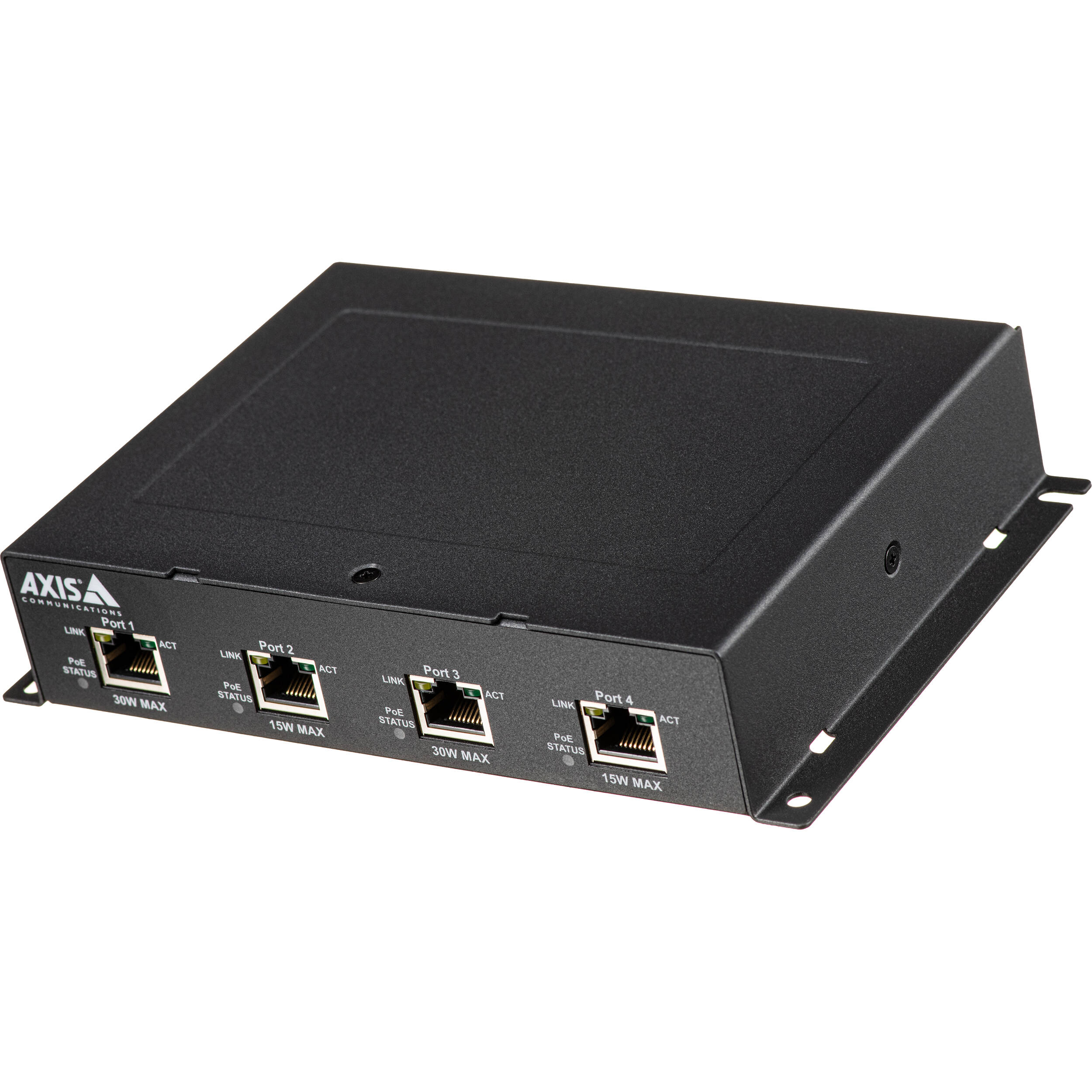AXIS TU8011 4-port PoE extender for extending powered Ethernet to remote devices — view 3
