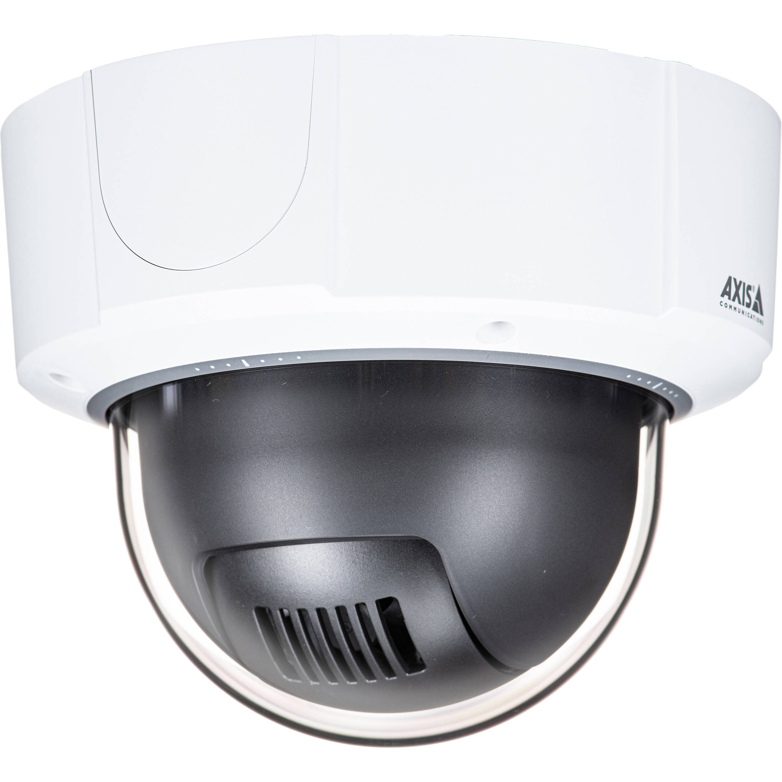 AXIS M5526-E 60 Hz - Discreet PTZ with 4MP resolution (2688x1512), 10x optical zoom, automatic day/night and autofocus. Continues 360 pan. WDR, Forensic Capture, IP66, PoE and 24V. 60fps in H.264, H.265 and Motion JPEG, Zipstream, Axis deep learning analytics, Scene profiles, two-way audio, 4 I/O. Surface mount or Axis PTZ standard mount. Midspan not included. — view 3
