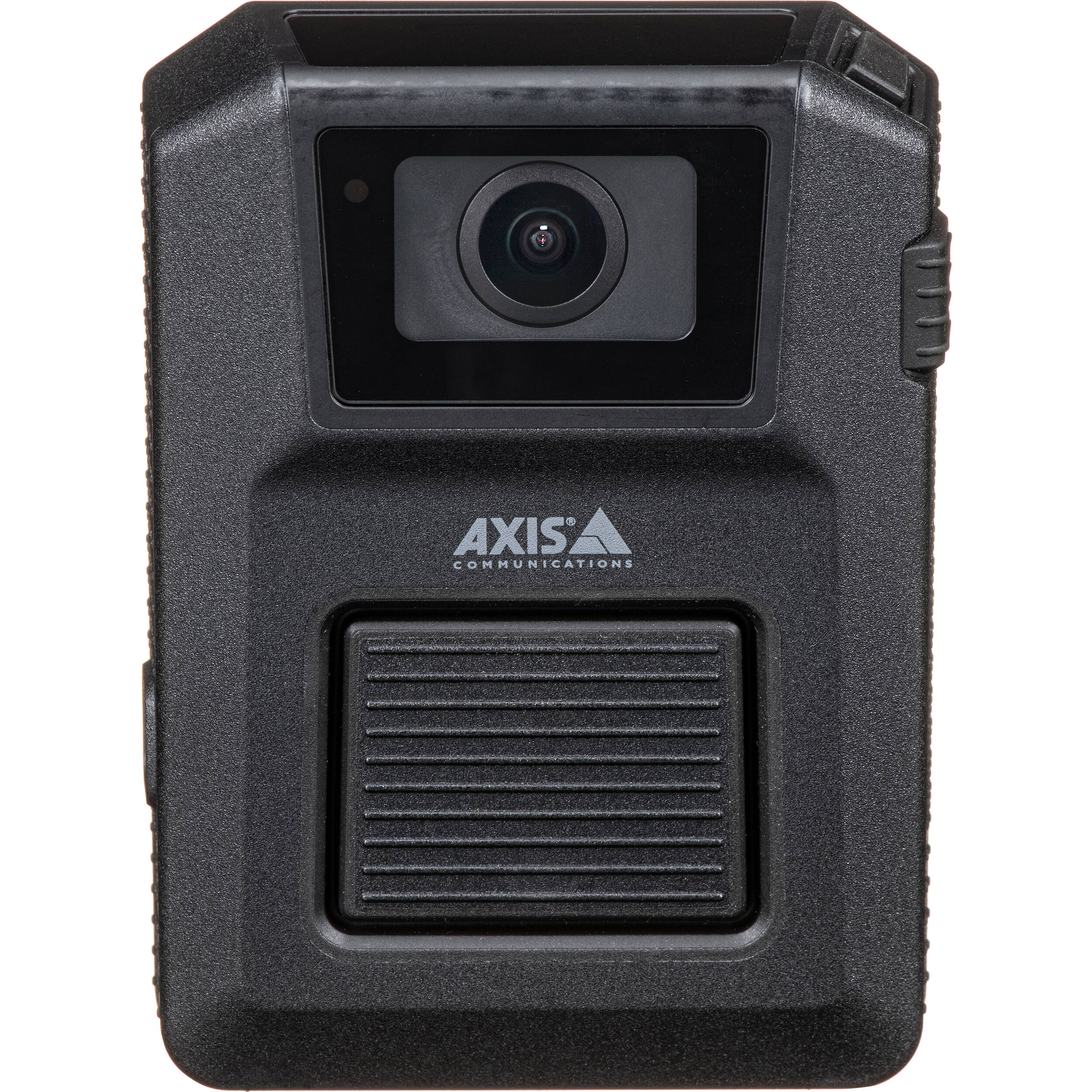 AXIS W102 body worn camera in black with built-in microphone — view 2