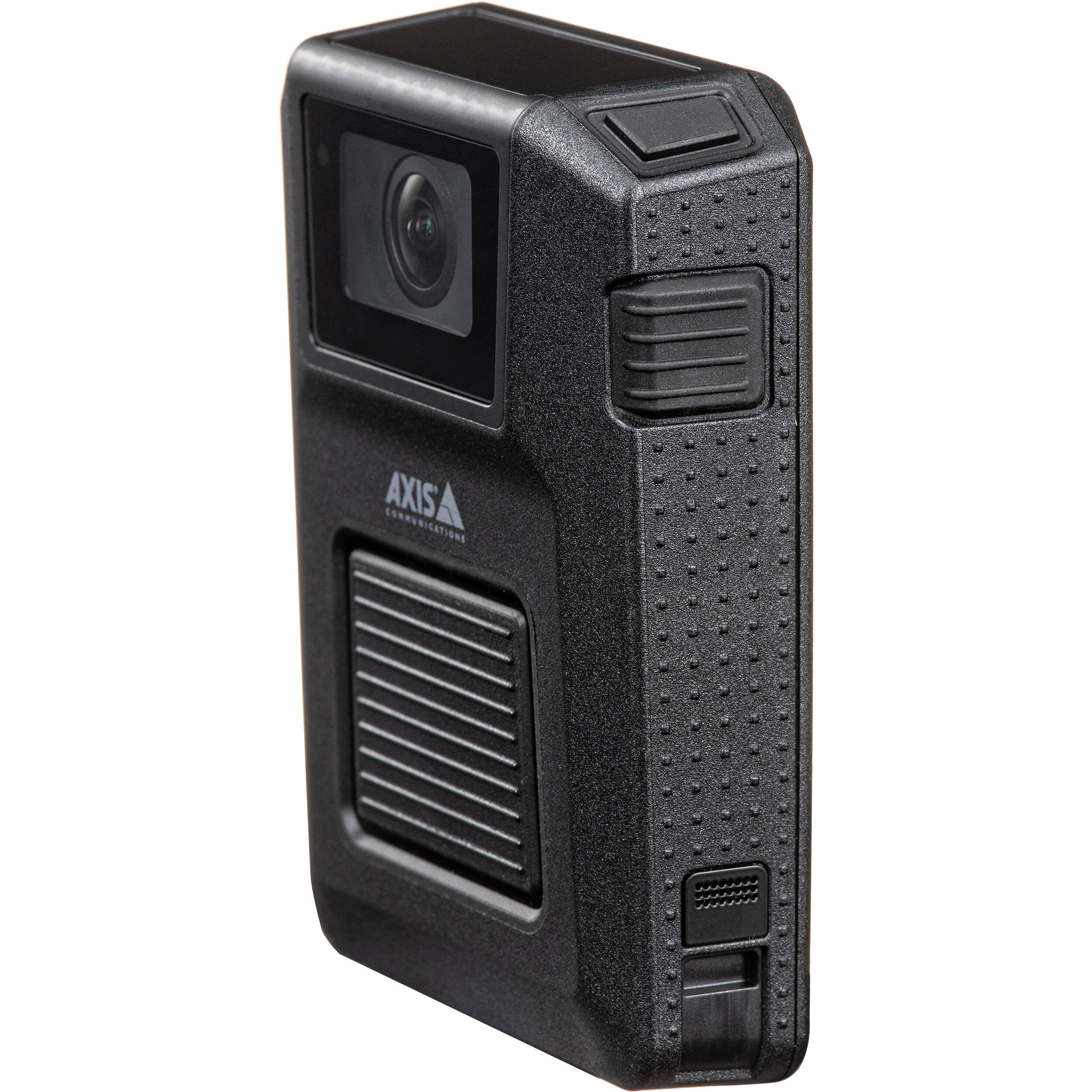AXIS W102 body worn camera in black with built-in microphone — view 3