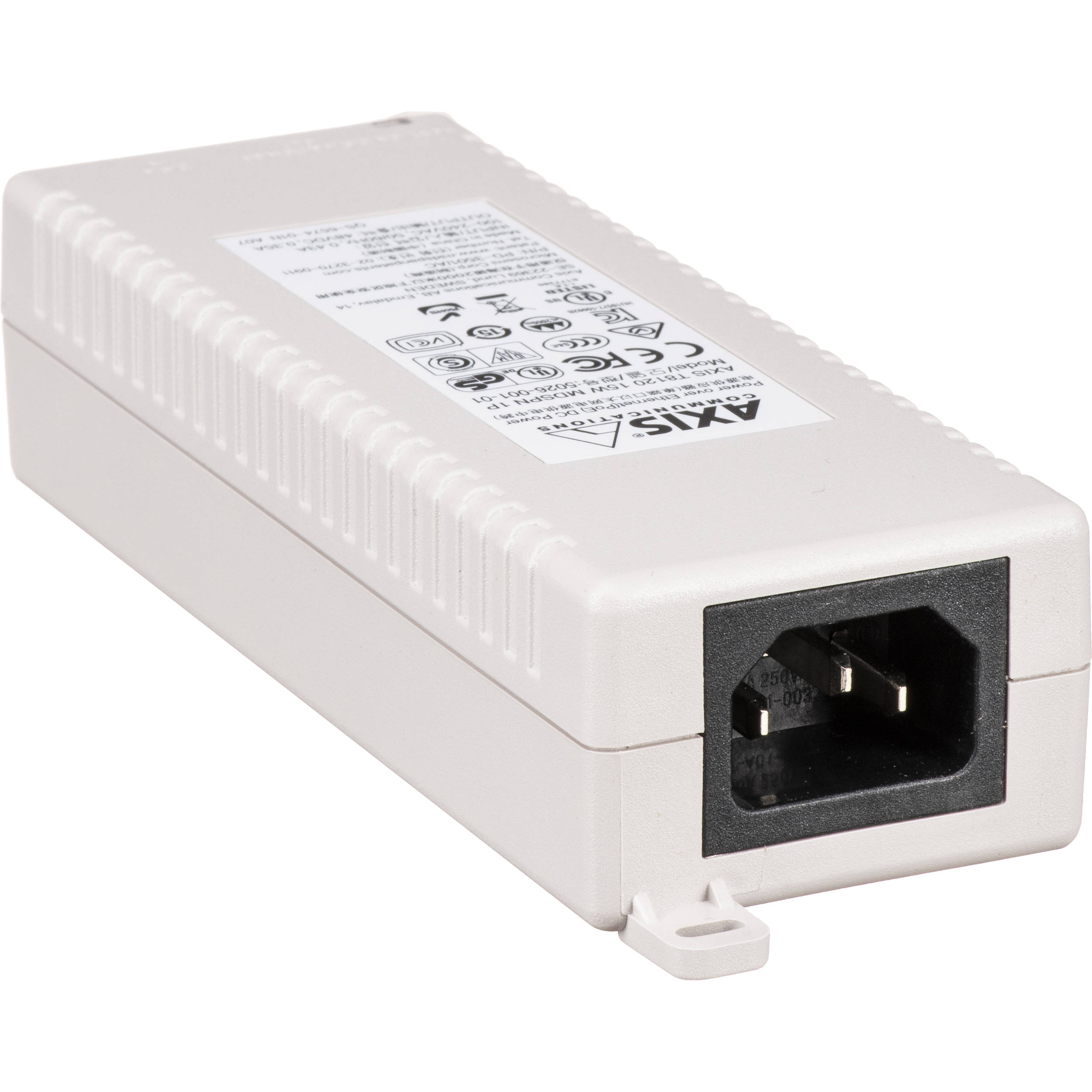Axis T8120 15 W single-port midspan PoE injector, MPN 5026-204 — view 2